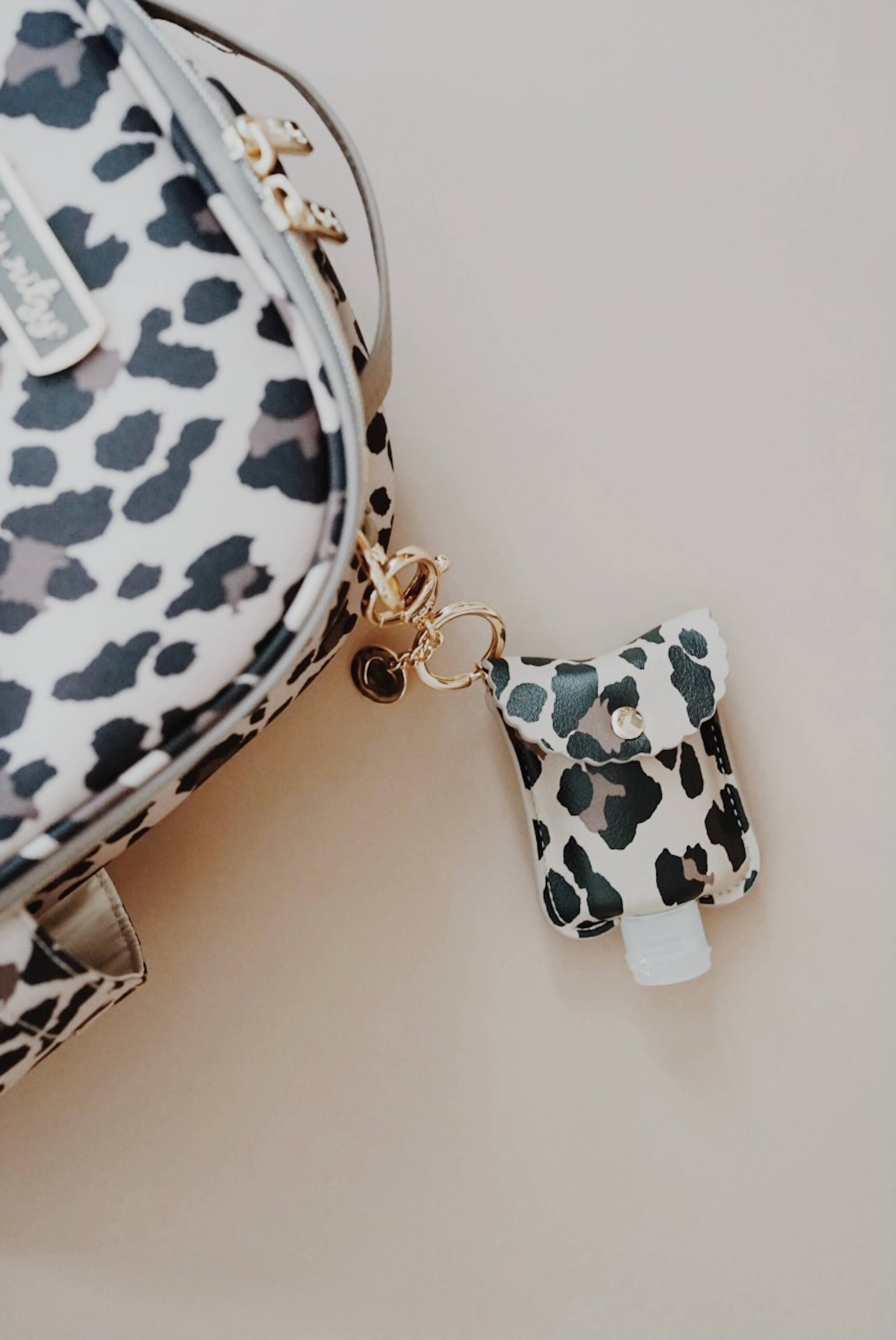 Leopard Cute 'n Clean™ Hand Sanitizer Keychain