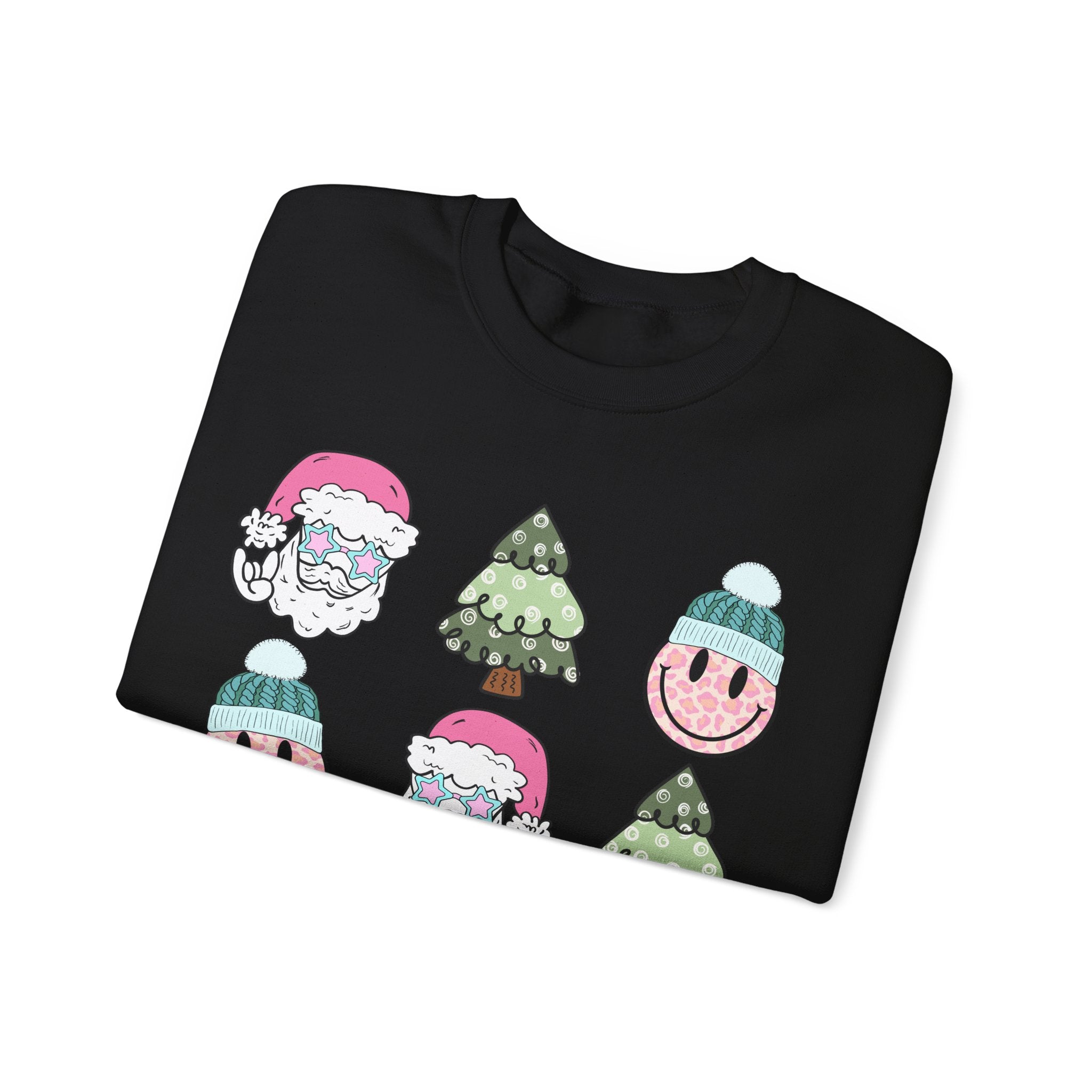 Gildan Festive Cheer Unisex Crewneck Sweatshirt - Christmas Trees & Santa Designs