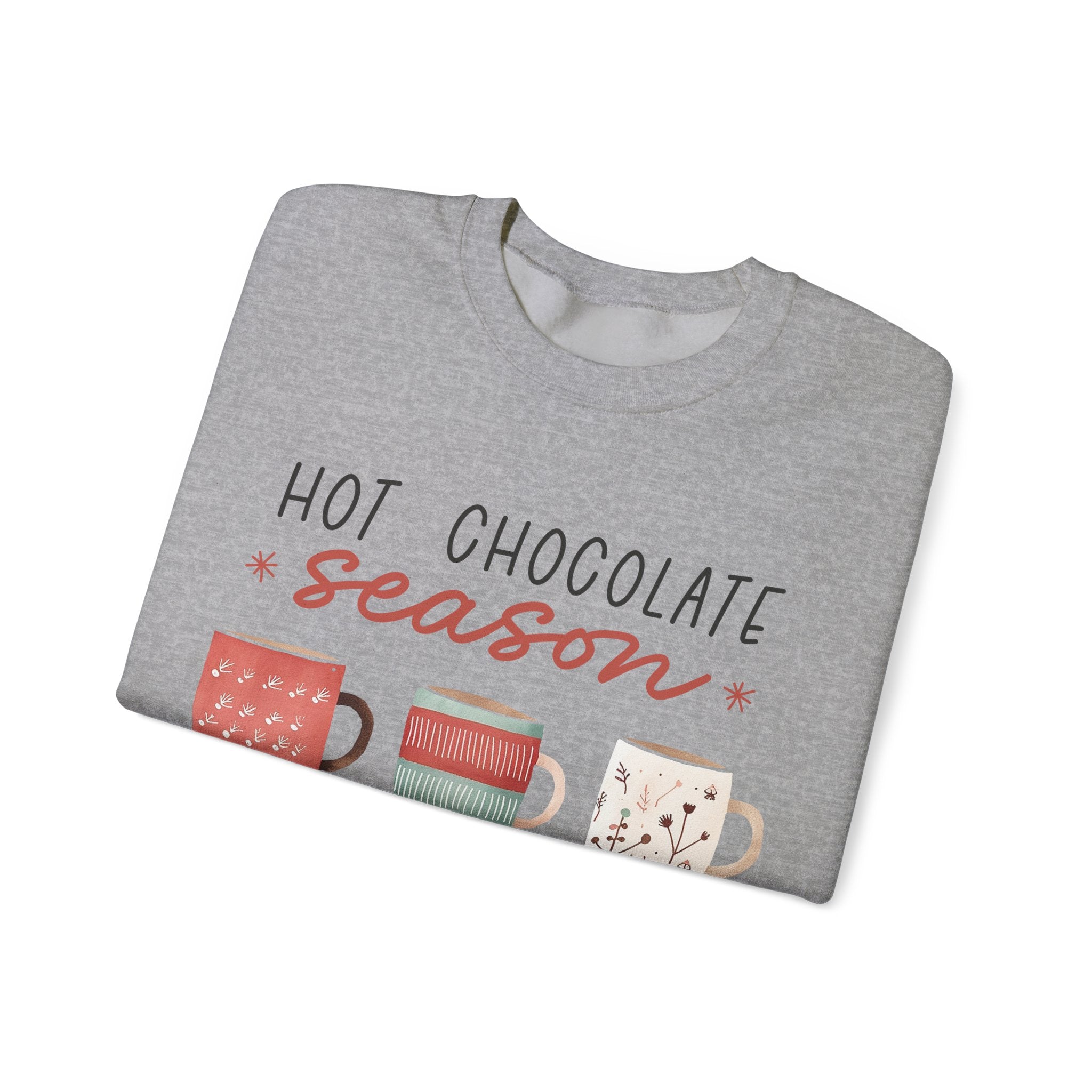 Gildan Hot Chocolate Season Crewneck Sweatshirt - Cozy Unisex Winter Apparel