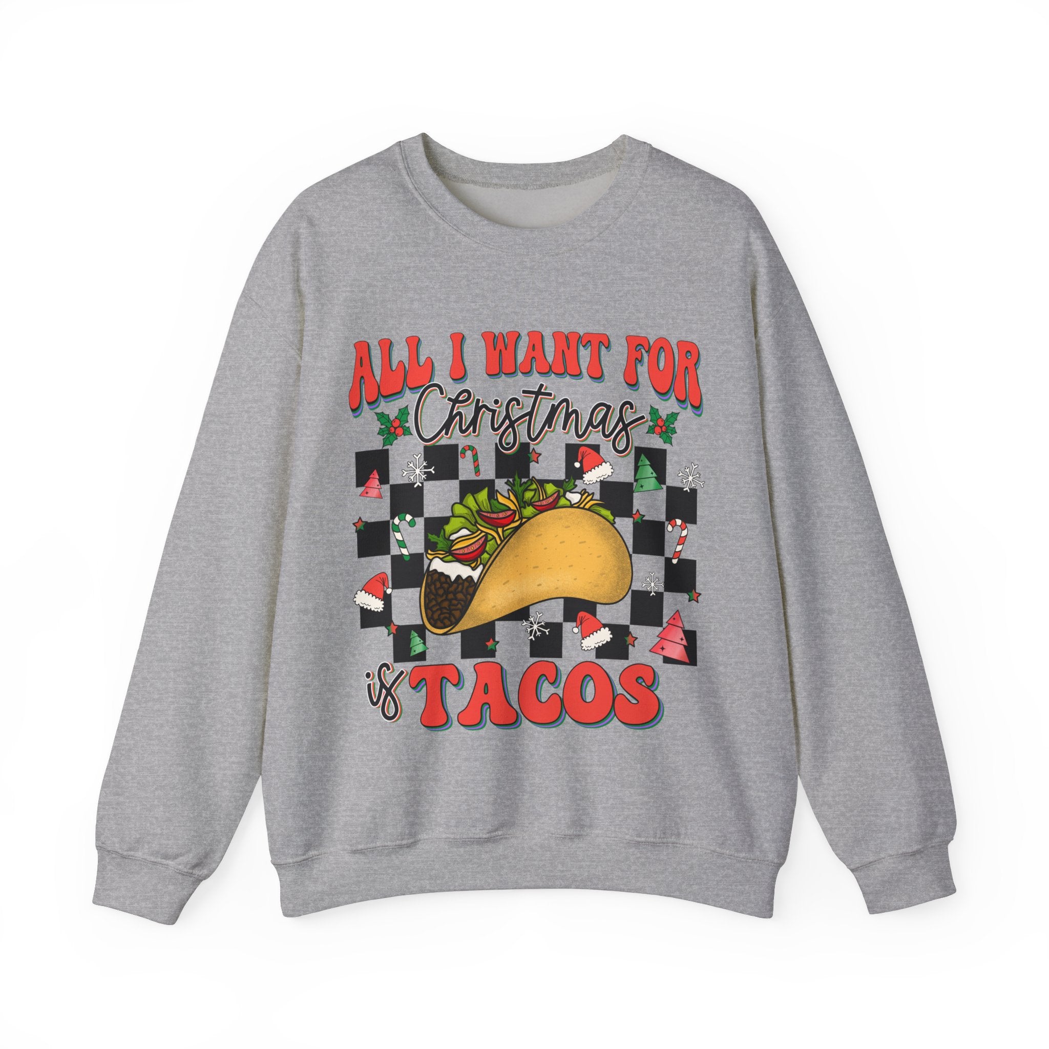 Gildan Fun Christmas Taco Sweatshirt - Unisex Heavy Blend™ Crewneck