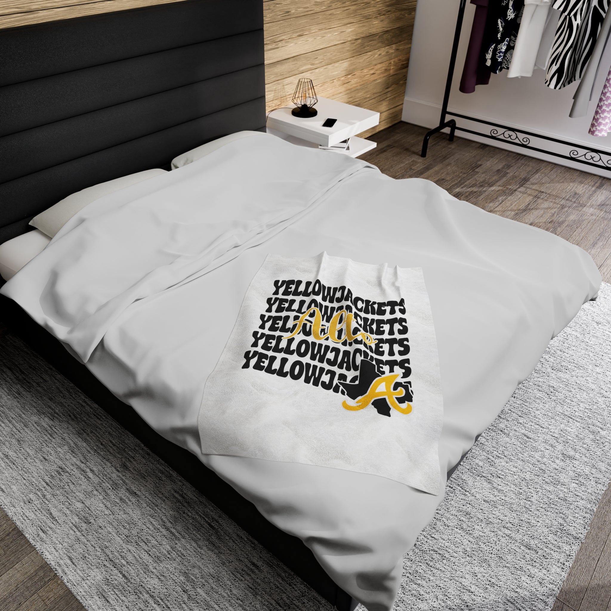 SCHOOL SPIRIT BLANKET | STACKED ALTO YELLOWJACKETS