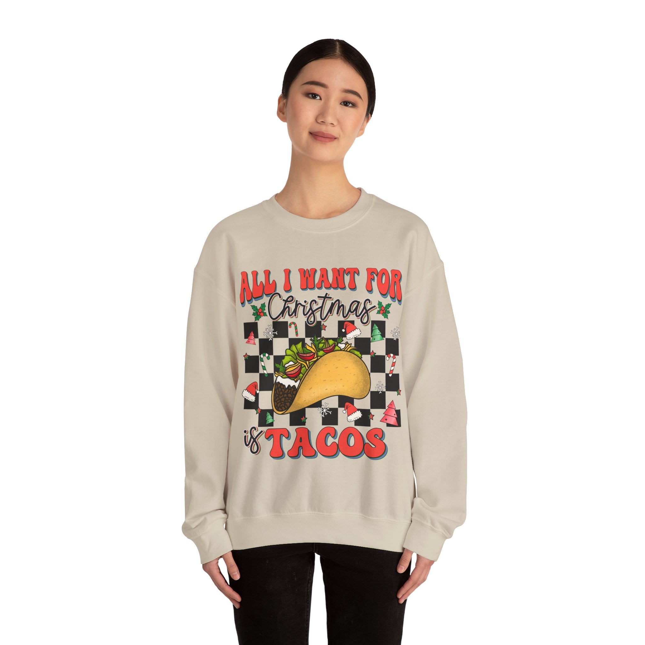 Gildan Fun Christmas Taco Sweatshirt - Unisex Heavy Blend™ Crewneck