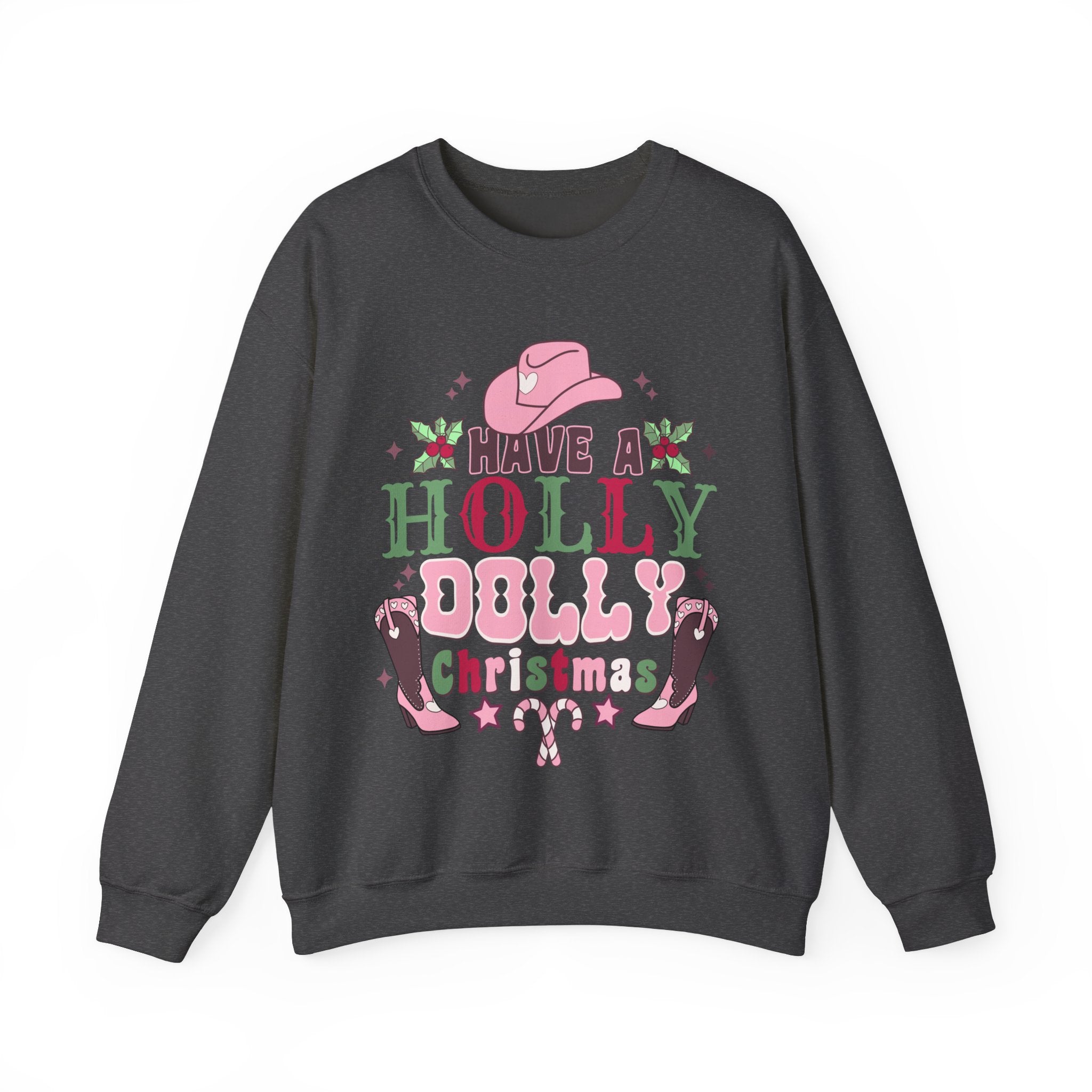 Gildan Have a Holly Dolly Christmas Sweatshirt - Unisex Heavy Blend Crewneck