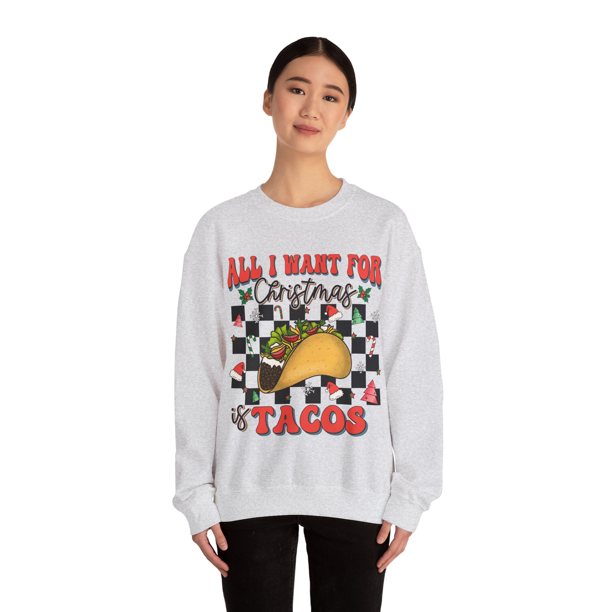 Gildan Fun Christmas Taco Sweatshirt - Unisex Heavy Blend™ Crewneck