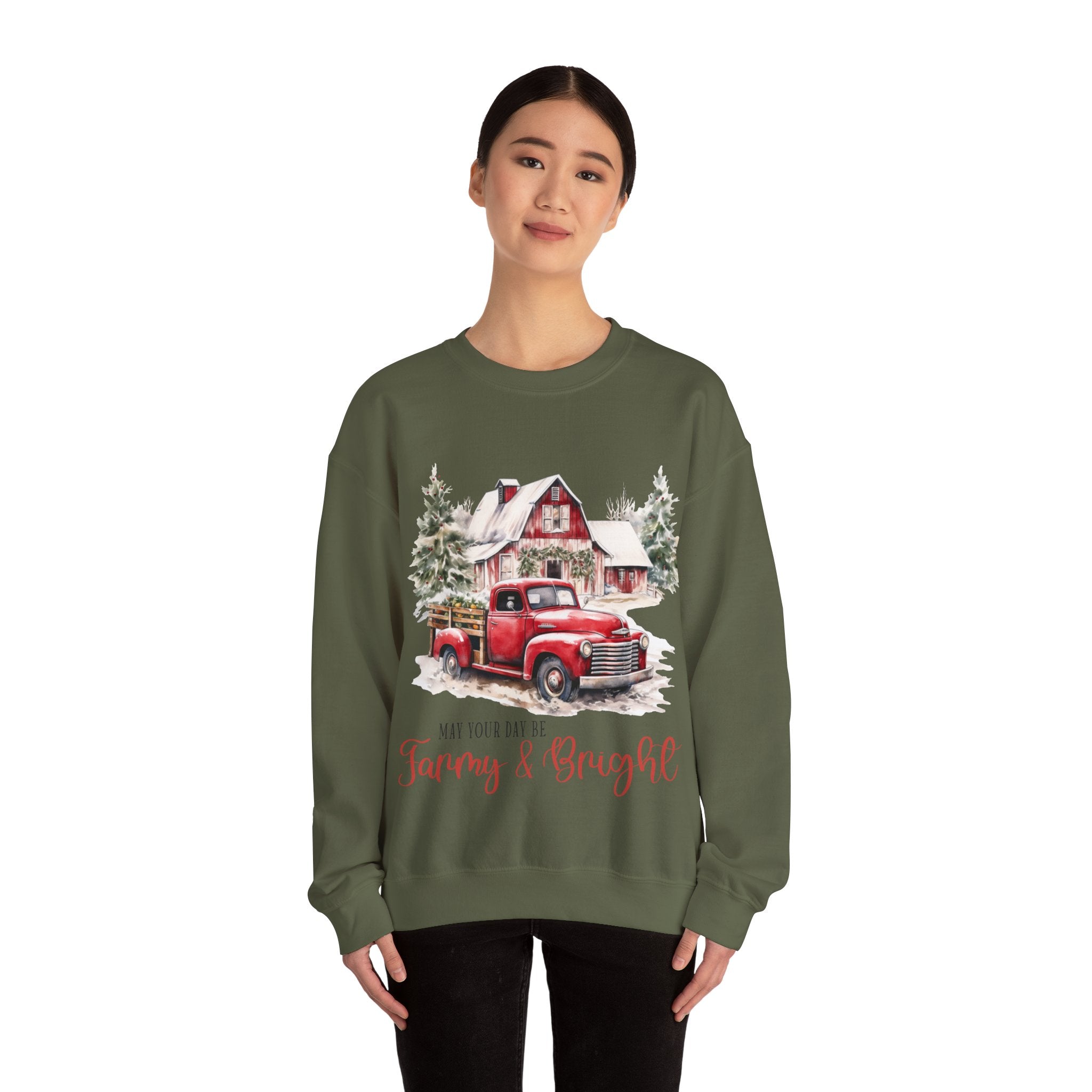 Gildan Cozy Holiday Sweatshirt - 'May Your Day Be Merry & Bright'