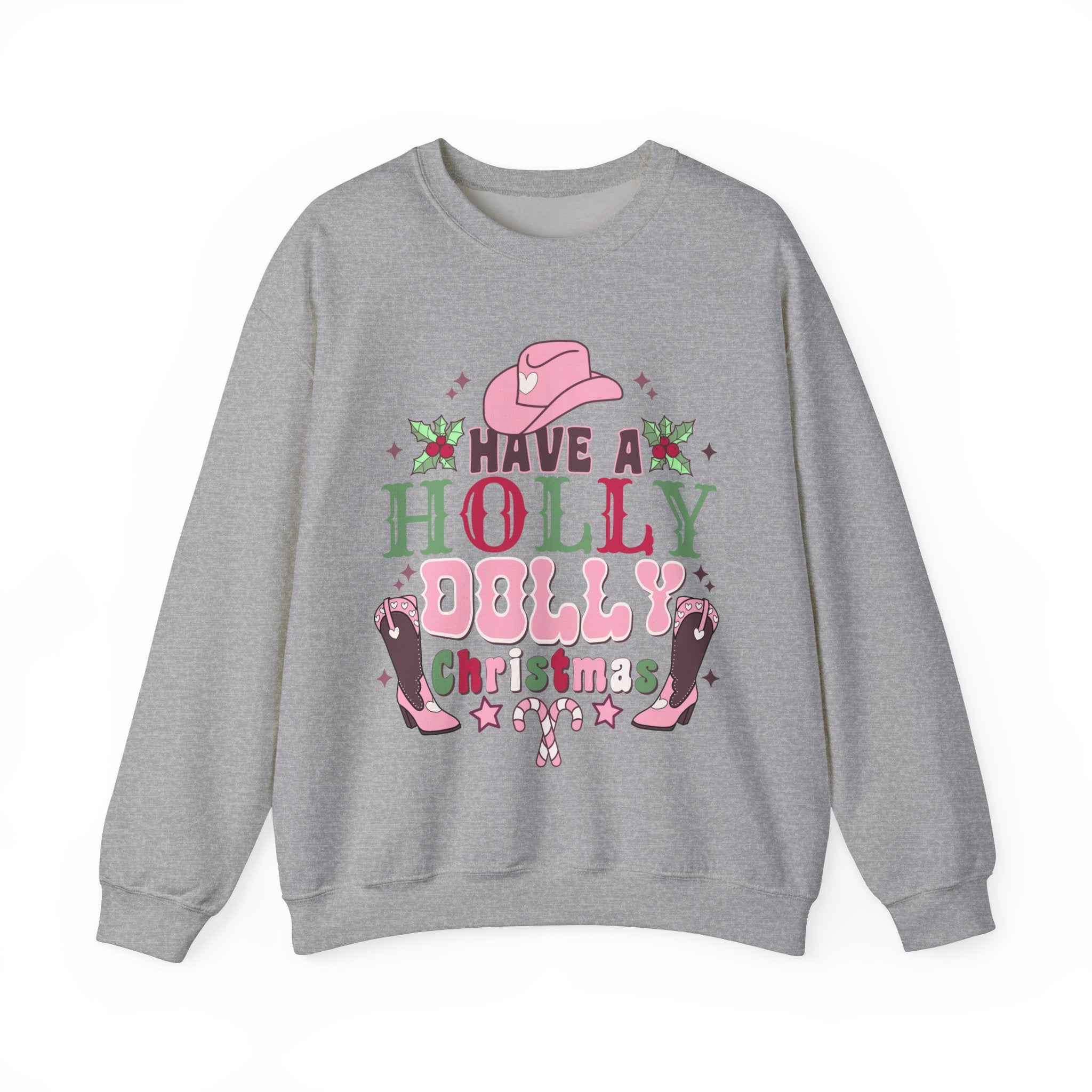 Gildan Have a Holly Dolly Christmas Sweatshirt - Unisex Heavy Blend Crewneck