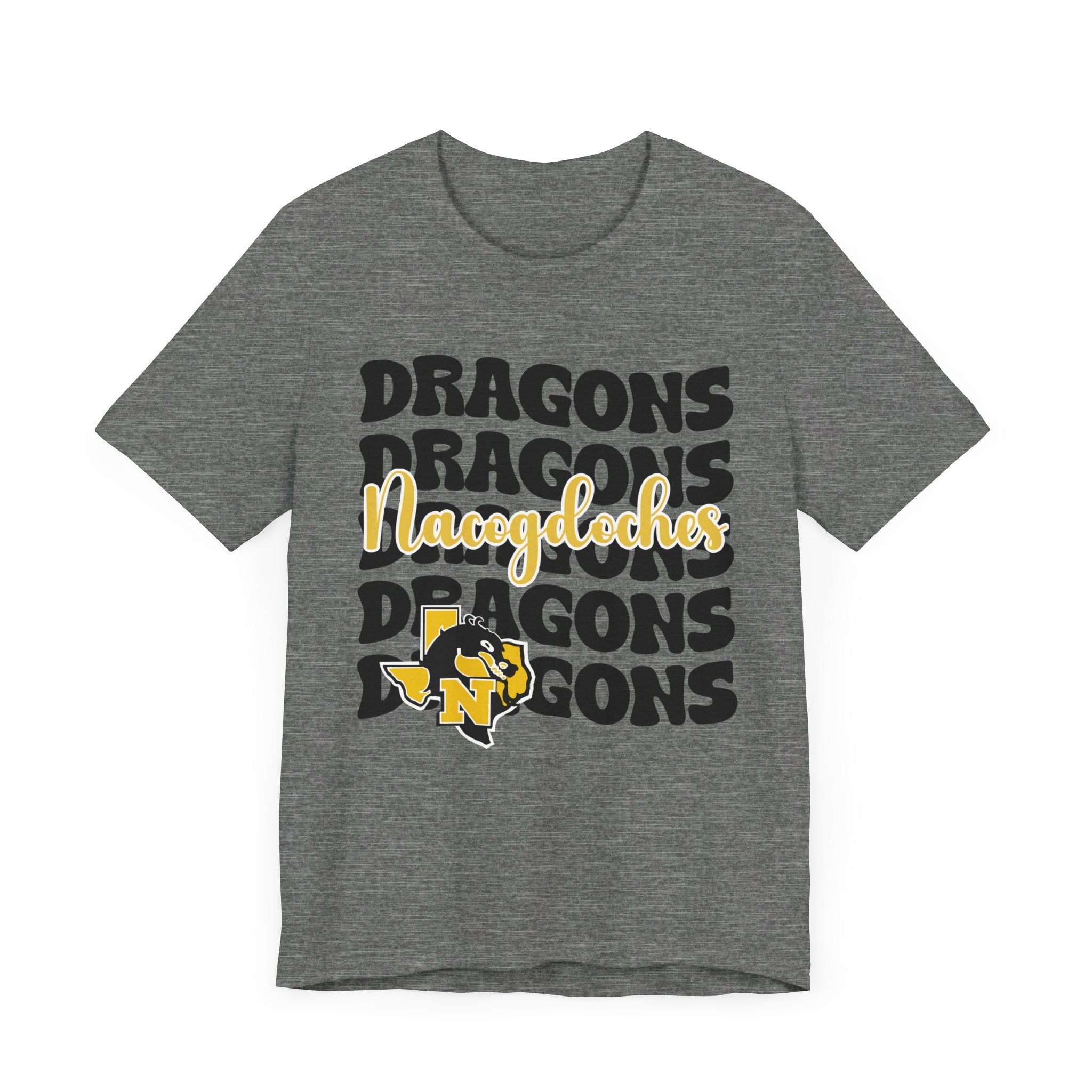 Belle + Canvas T-Shirt | School Spirit | NACOGDOCHES DRAGONS STACKED