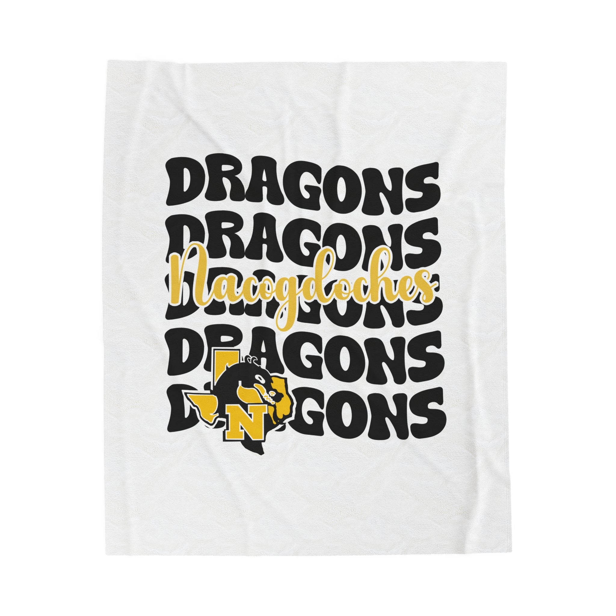 SCHOOL SPIRIT BLANKET | STACKED NACOGDOCHES DRAGONS