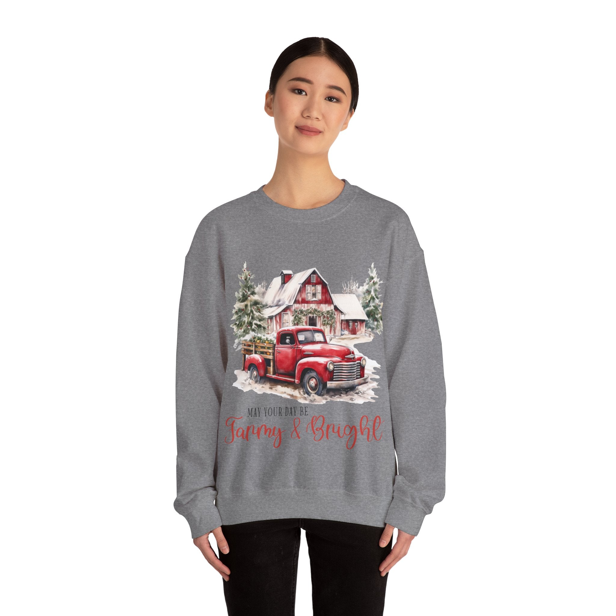 Gildan Cozy Holiday Sweatshirt - 'May Your Day Be Merry & Bright'