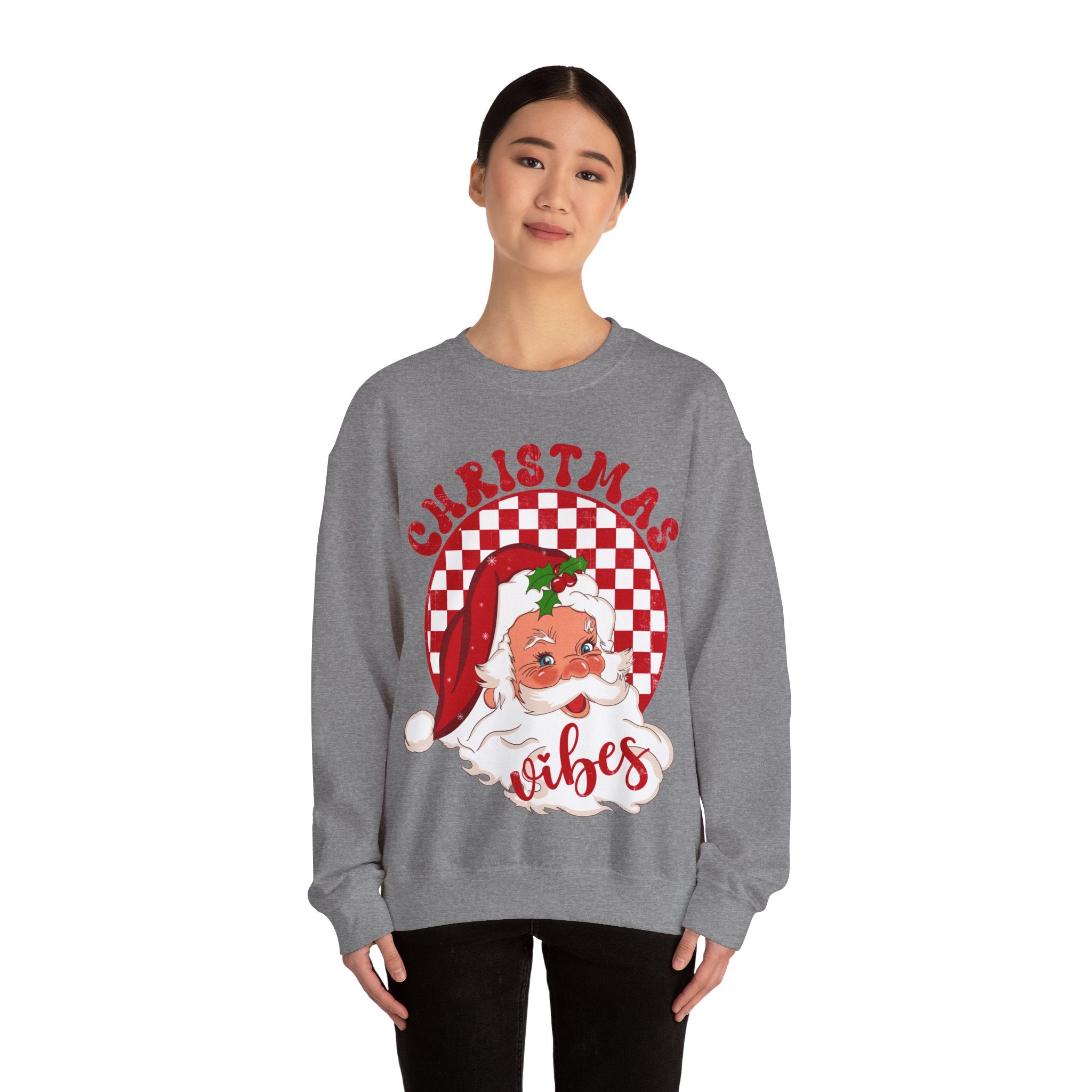 Gildan Festive Christmas Vibes Unisex Crewneck Sweatshirt