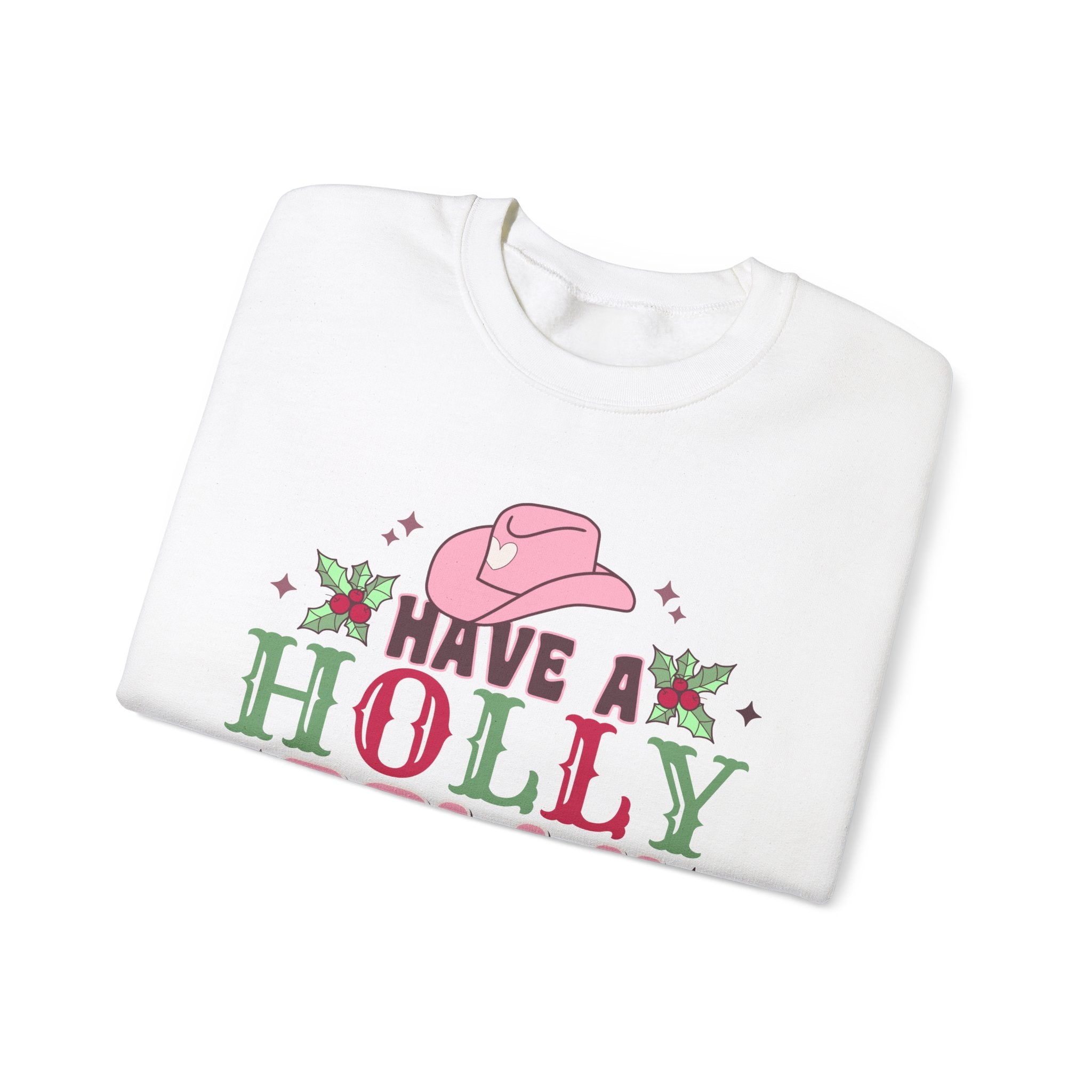 Gildan Have a Holly Dolly Christmas Sweatshirt - Unisex Heavy Blend Crewneck