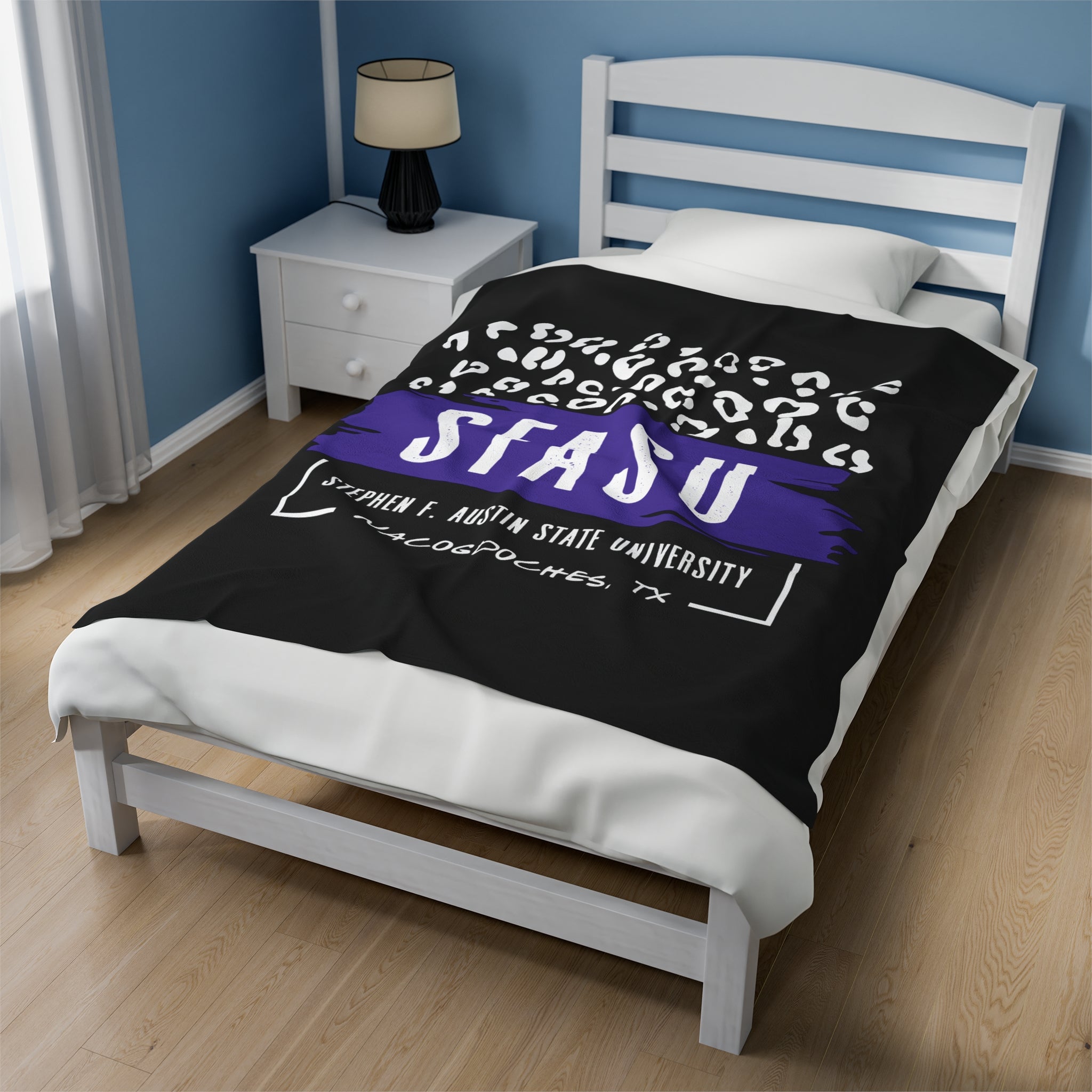 Stephen F. Austin State University Blanket | LEOPARD FRAME | SFASU