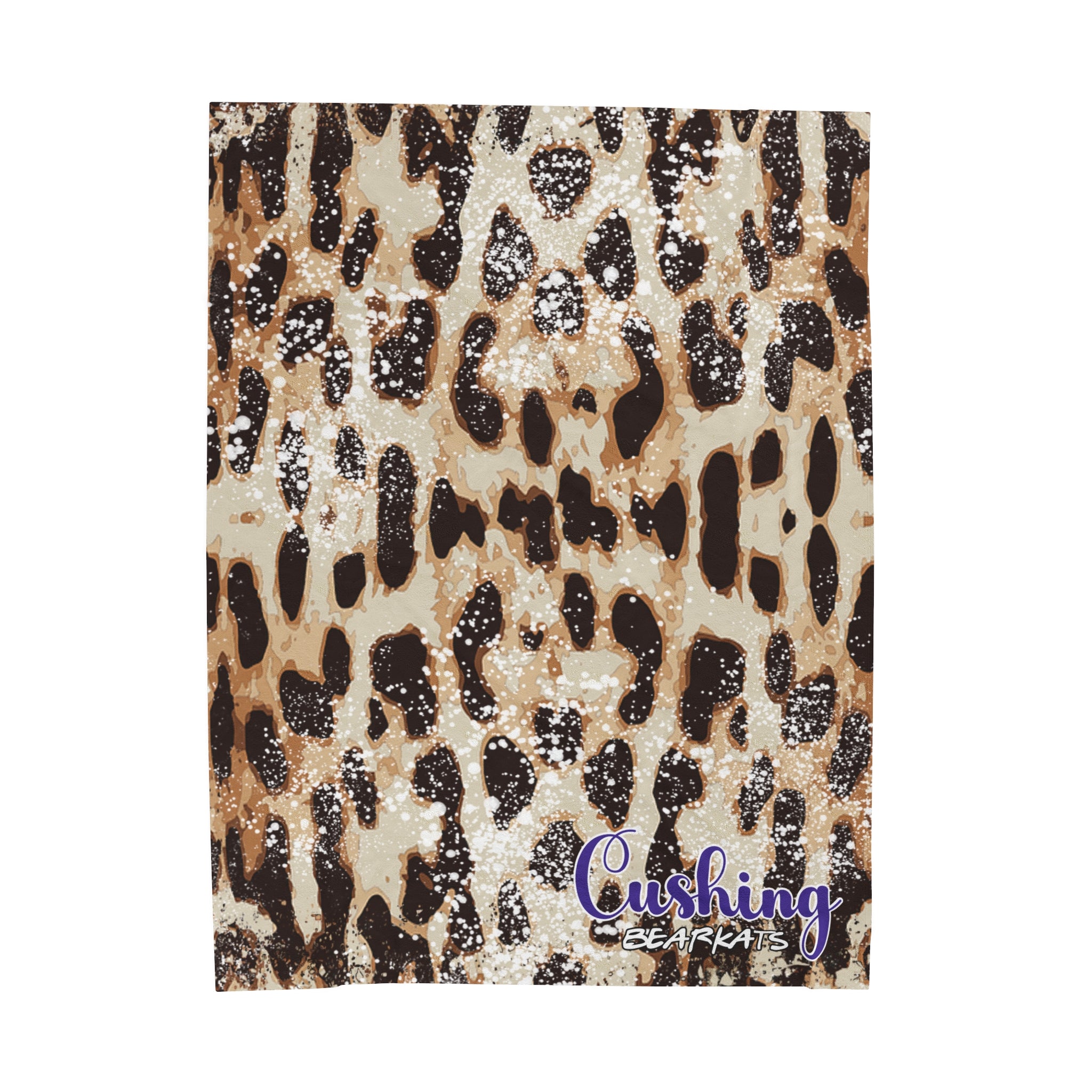 SCHOOL SPIRIT BLANKET | CUSHING BEARKATS | LEOPARD 1