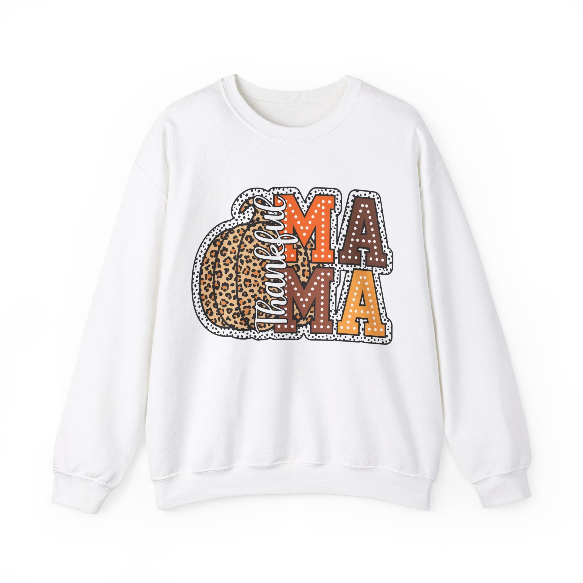 Gildan Leopard Pumpkin Mama Crewneck Sweatshirt - Fall Fashion for Moms