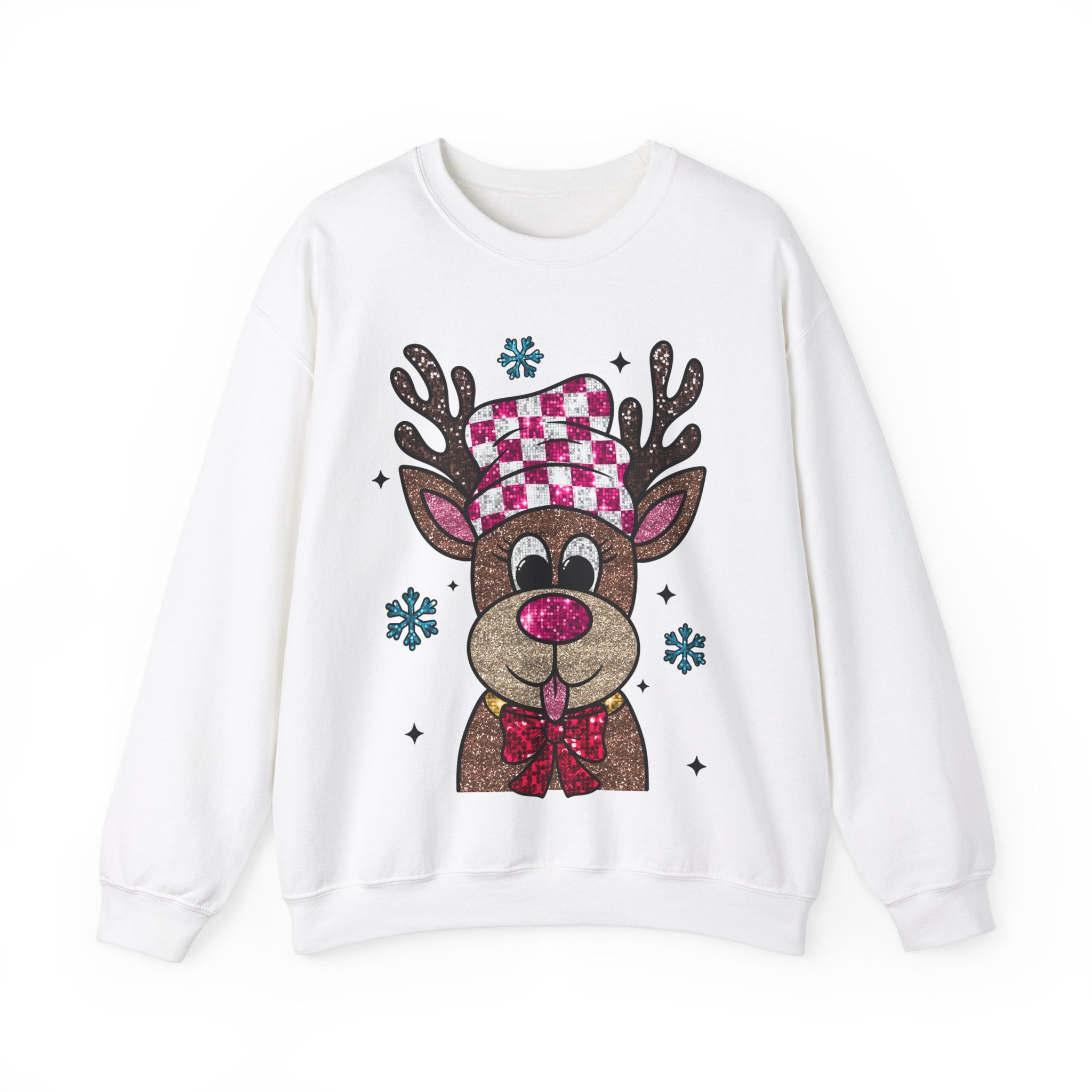 Gildan Cozy Rudolph Christmas Crewneck Sweatshirt