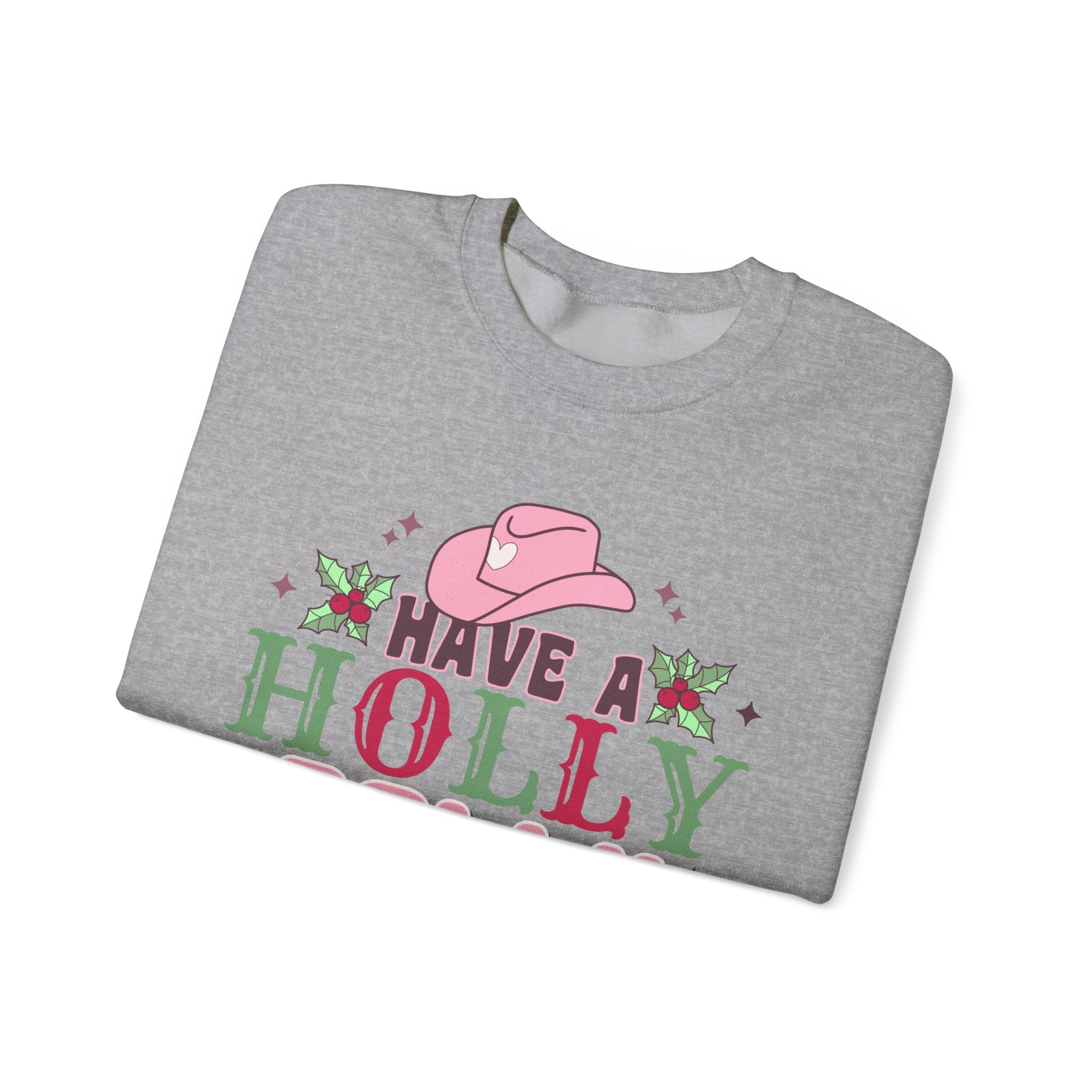 Gildan Have a Holly Dolly Christmas Sweatshirt - Unisex Heavy Blend Crewneck