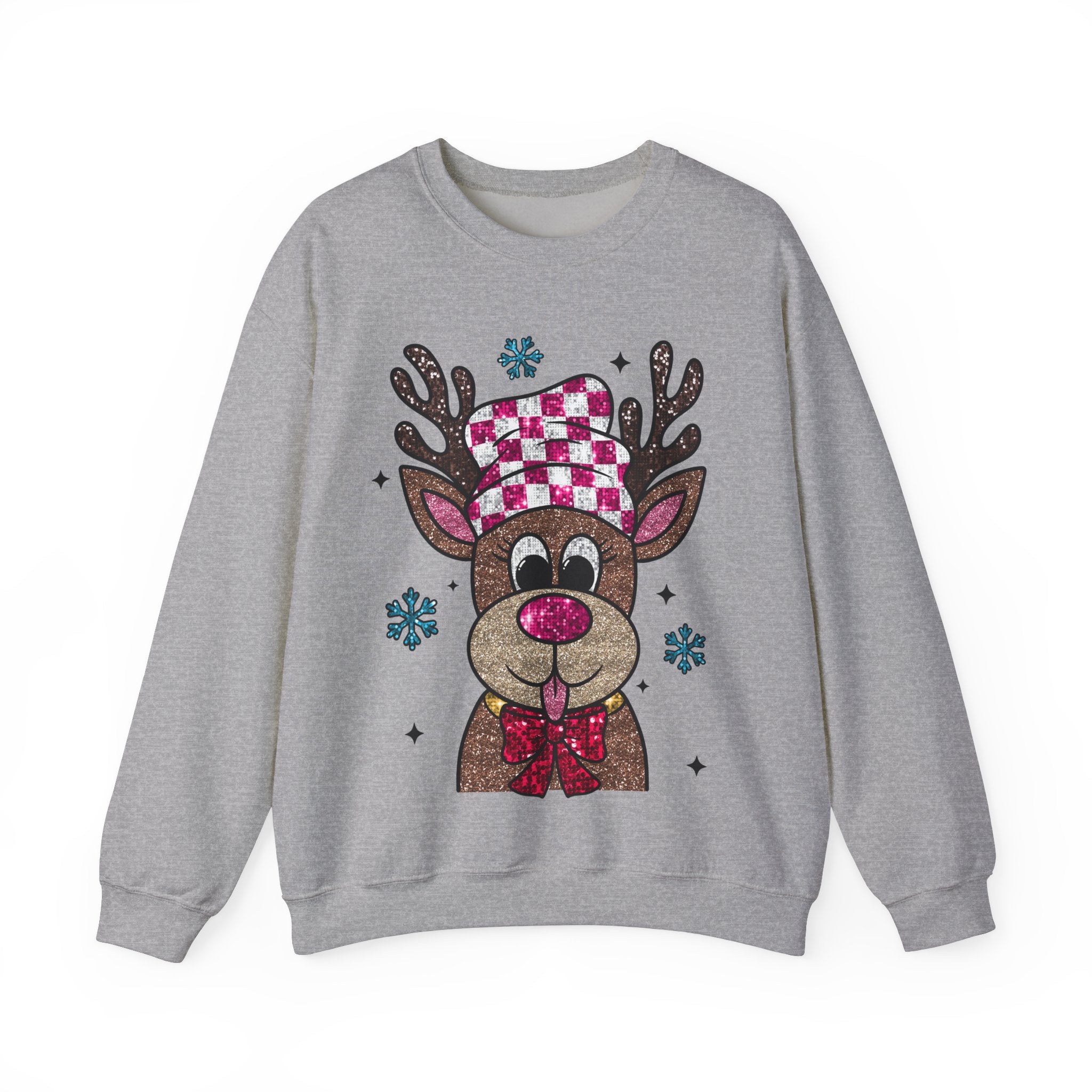 Gildan Cozy Rudolph Christmas Crewneck Sweatshirt