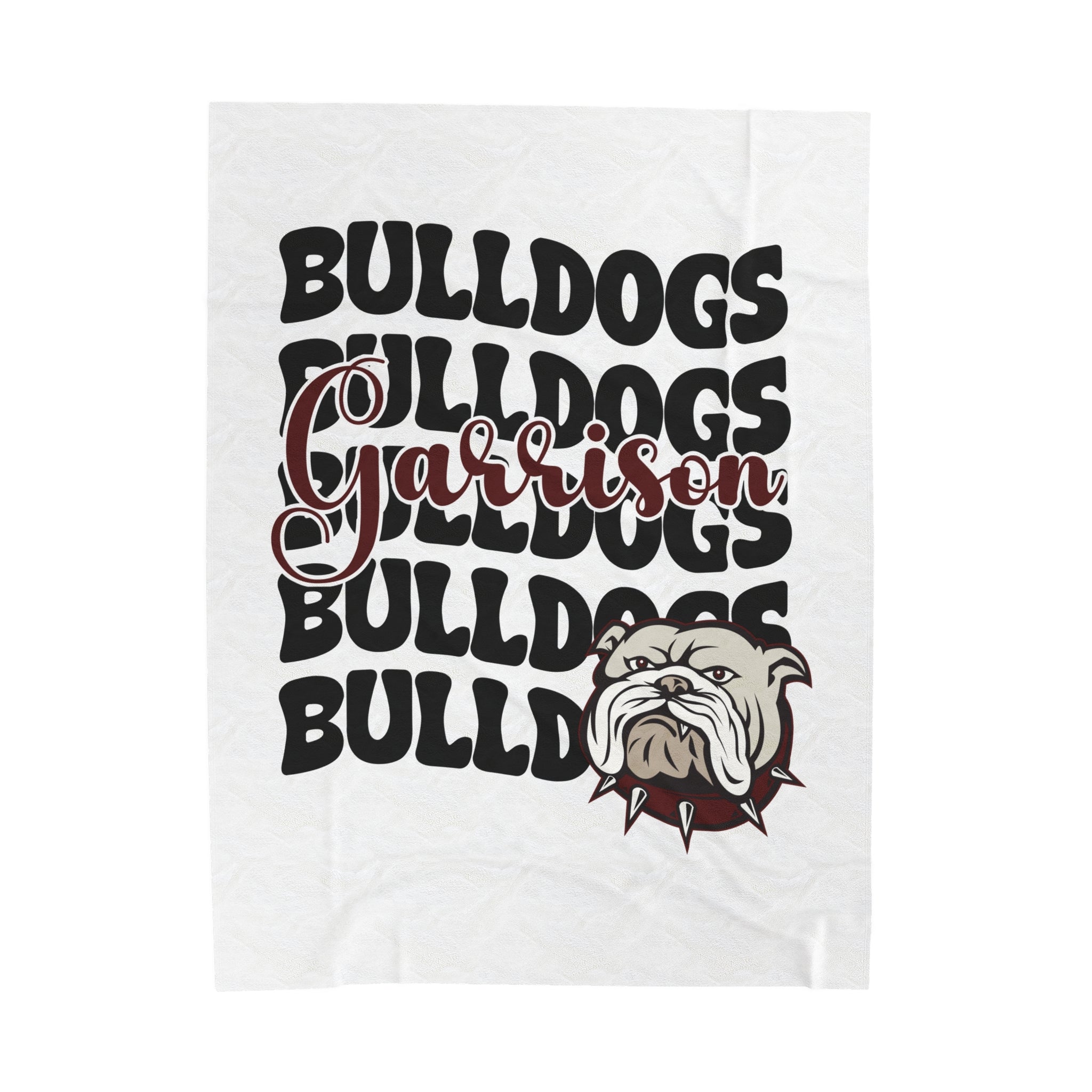 SCHOOL SPIRIT BLANKET | STACKED GARRISON BULLDOGS