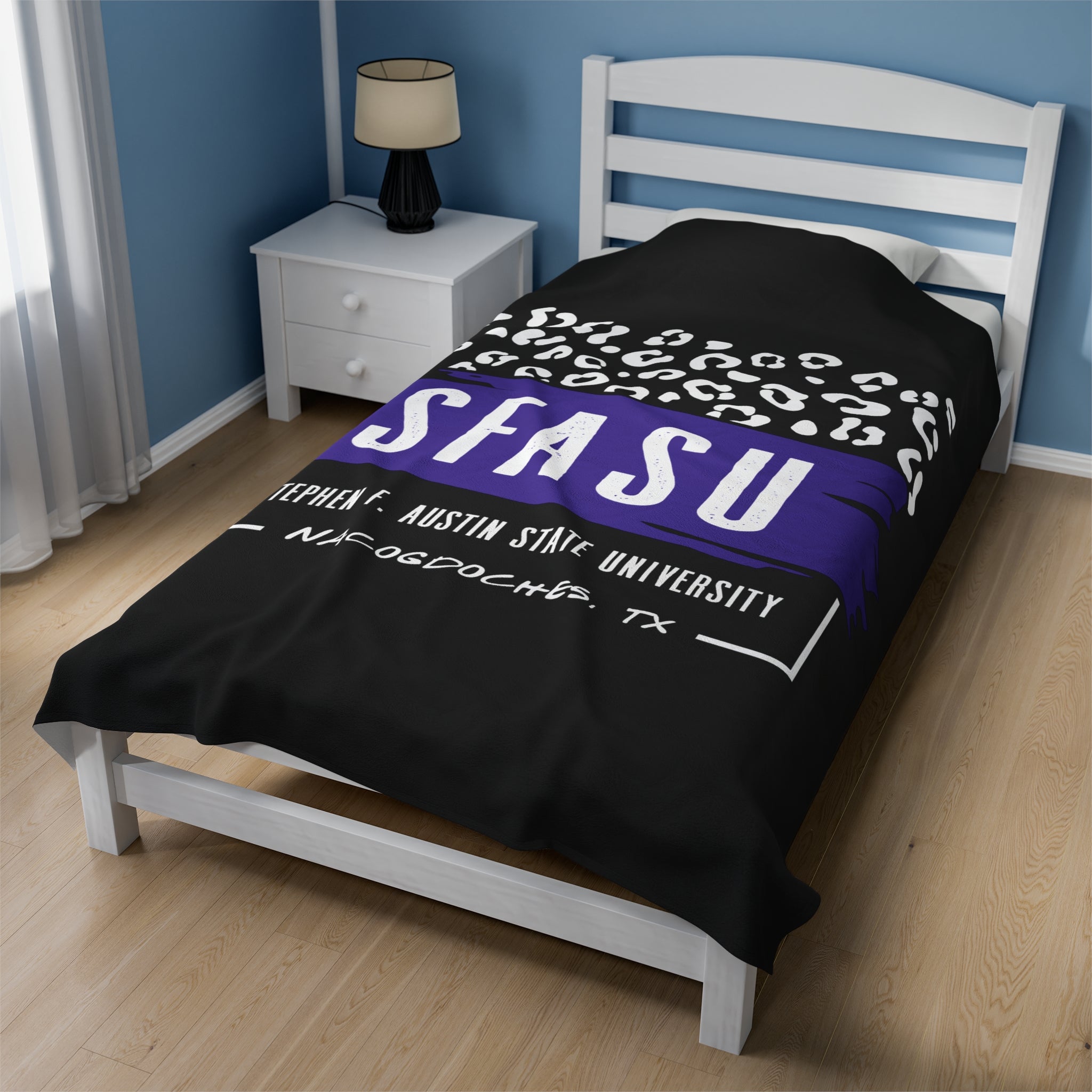 Stephen F. Austin State University Blanket | LEOPARD FRAME | SFASU