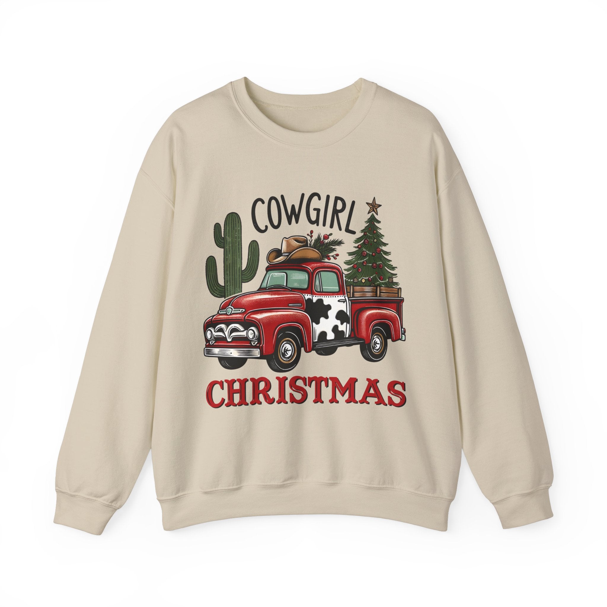 Gildan Cowgirl Christmas Sweatshirt | Unisex Heavy Blend Crewneck