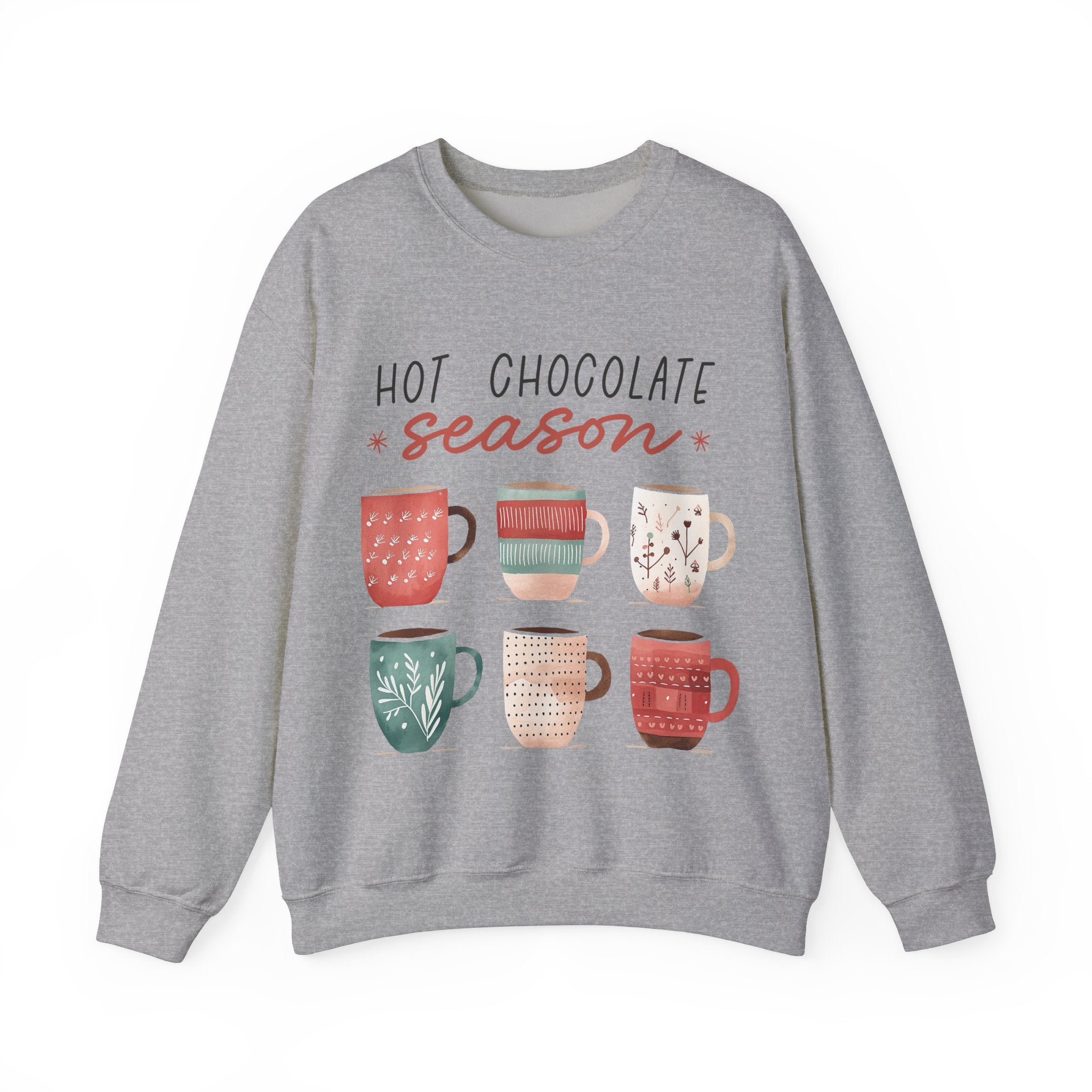 Gildan Hot Chocolate Season Crewneck Sweatshirt - Cozy Unisex Winter Apparel