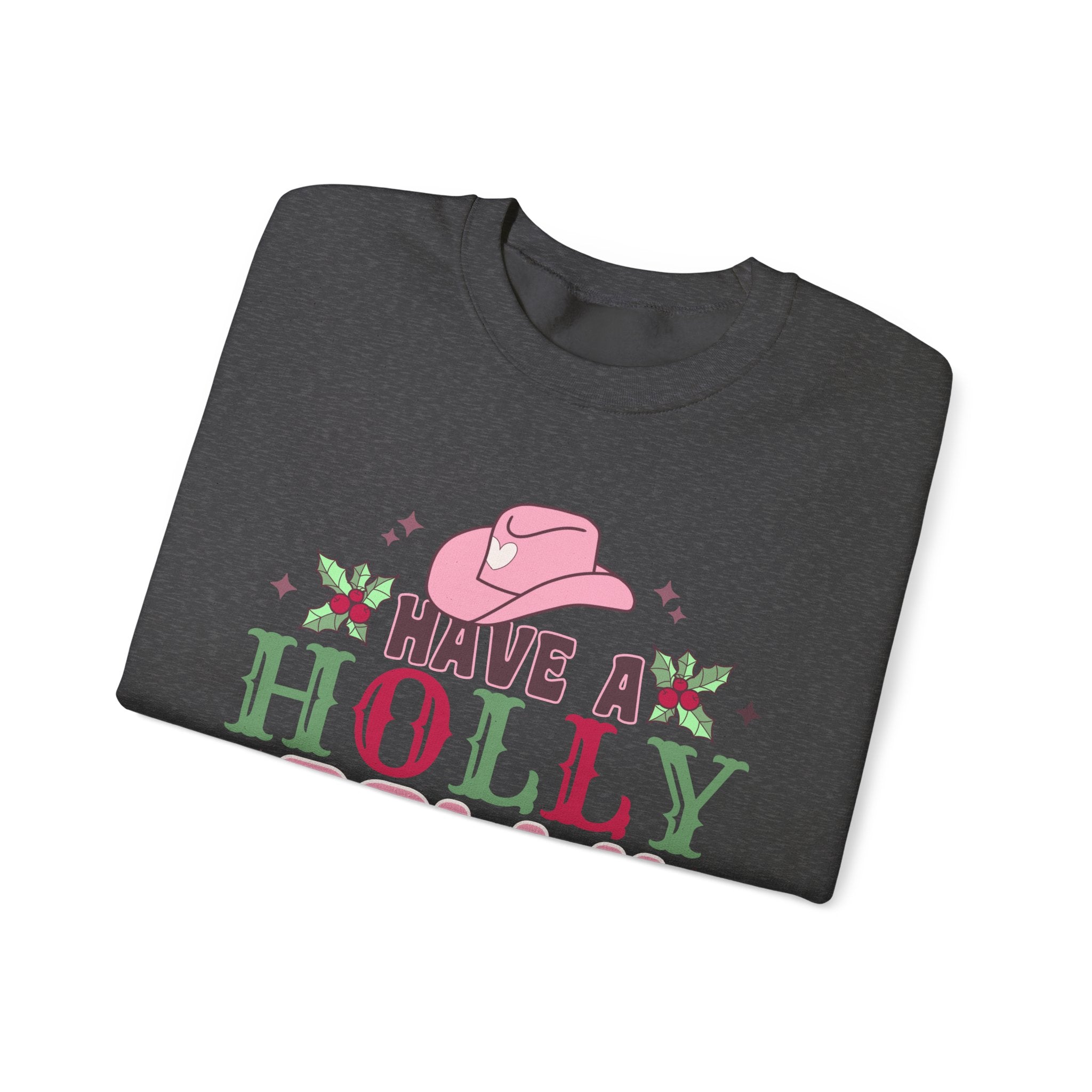 Gildan Have a Holly Dolly Christmas Sweatshirt - Unisex Heavy Blend Crewneck