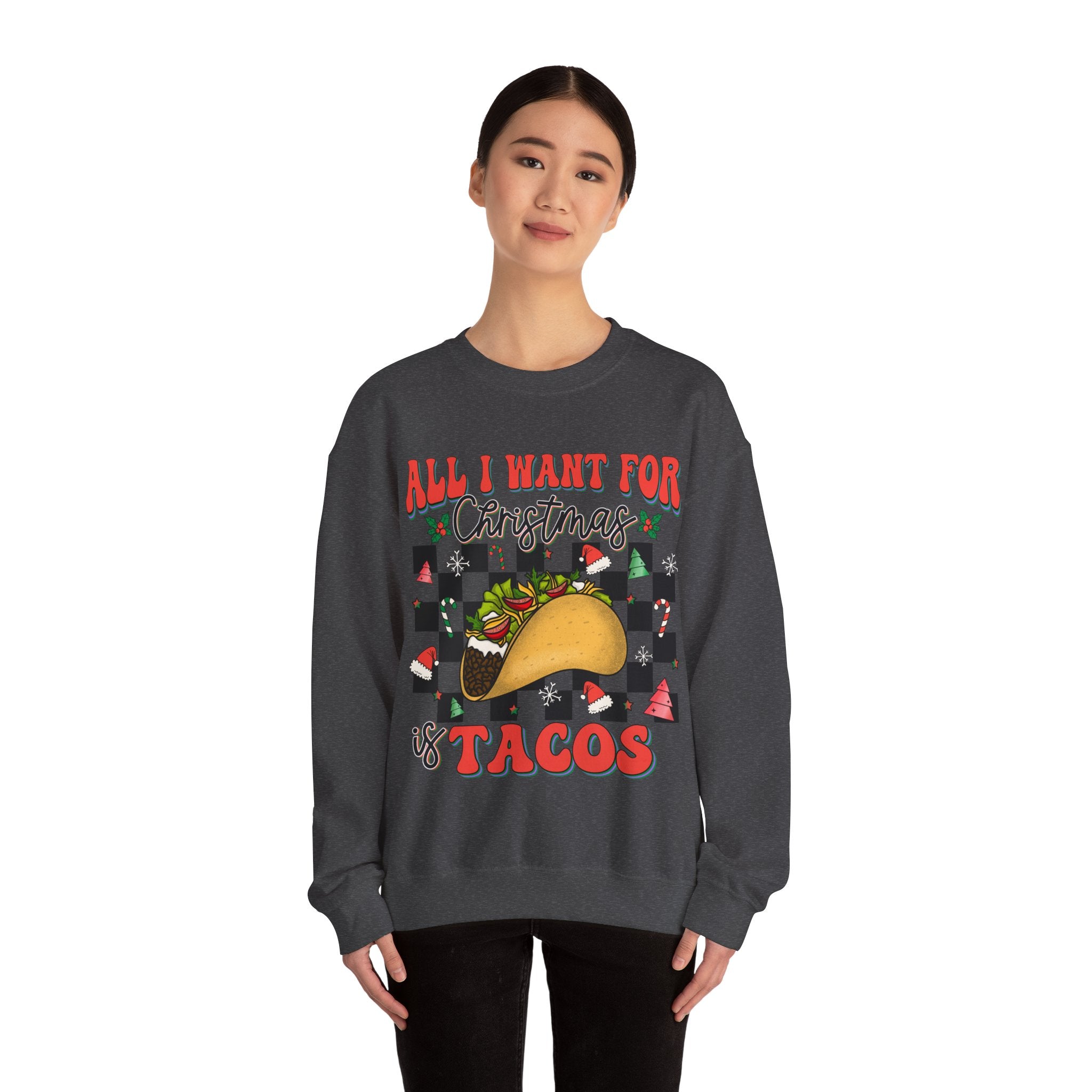 Gildan Fun Christmas Taco Sweatshirt - Unisex Heavy Blend™ Crewneck