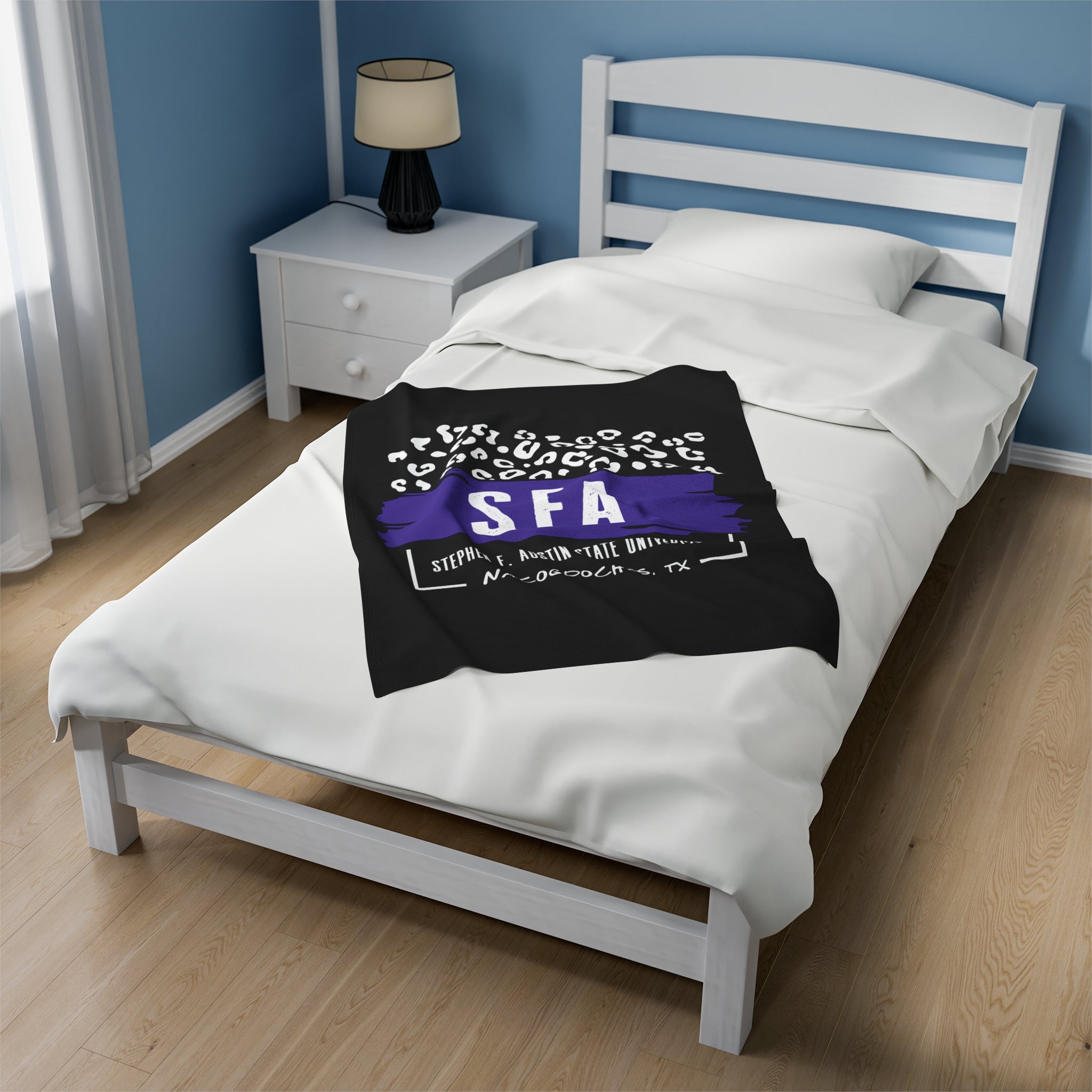 Stephen F. Austin State University Blanket | LEOPARD FRAME | SFA