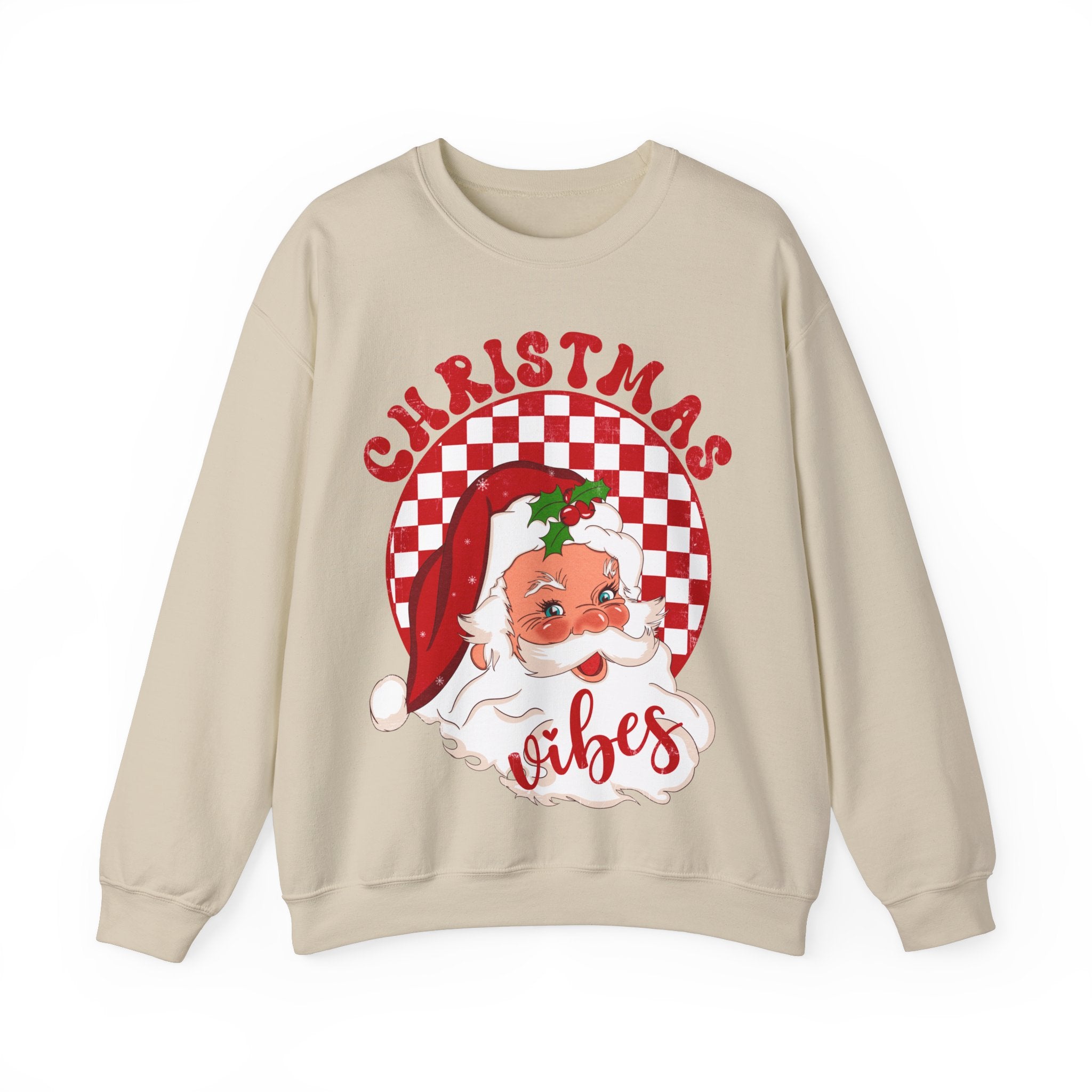 Gildan Festive Christmas Vibes Unisex Crewneck Sweatshirt