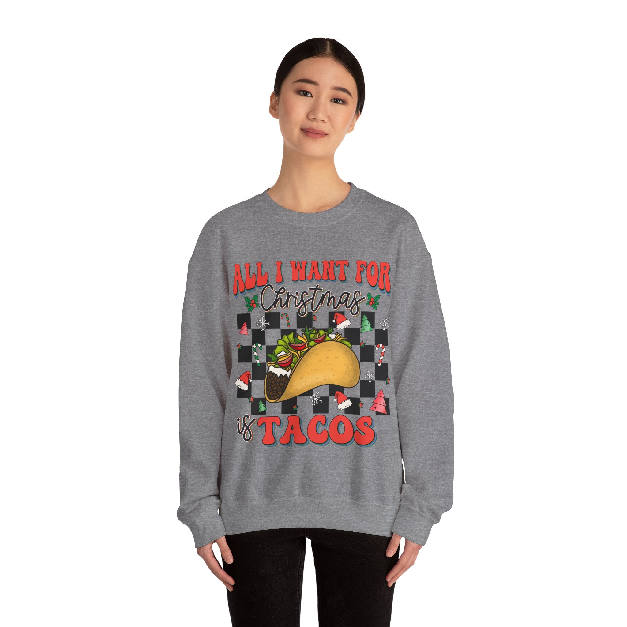 Gildan Fun Christmas Taco Sweatshirt - Unisex Heavy Blend™ Crewneck