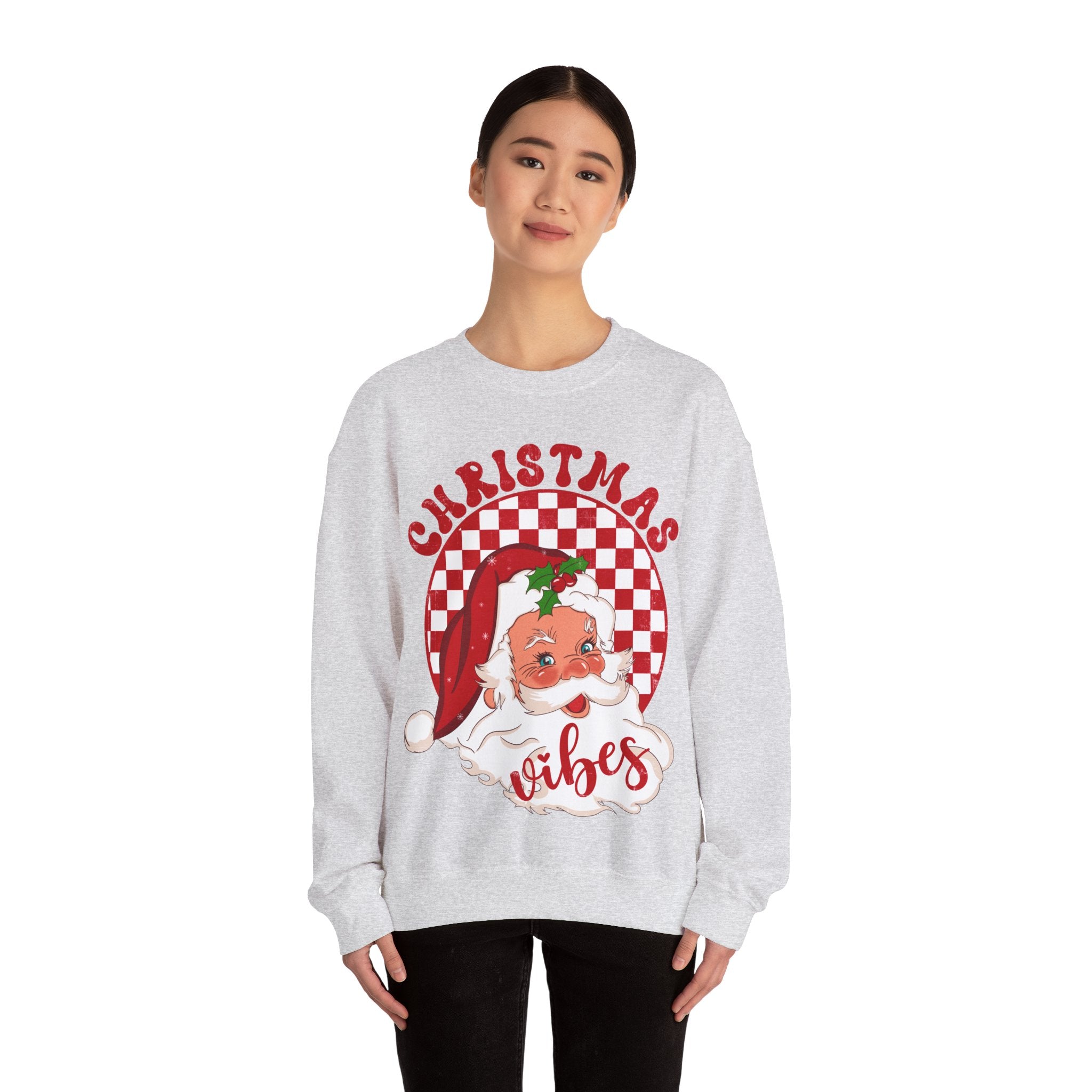 Gildan Festive Christmas Vibes Unisex Crewneck Sweatshirt