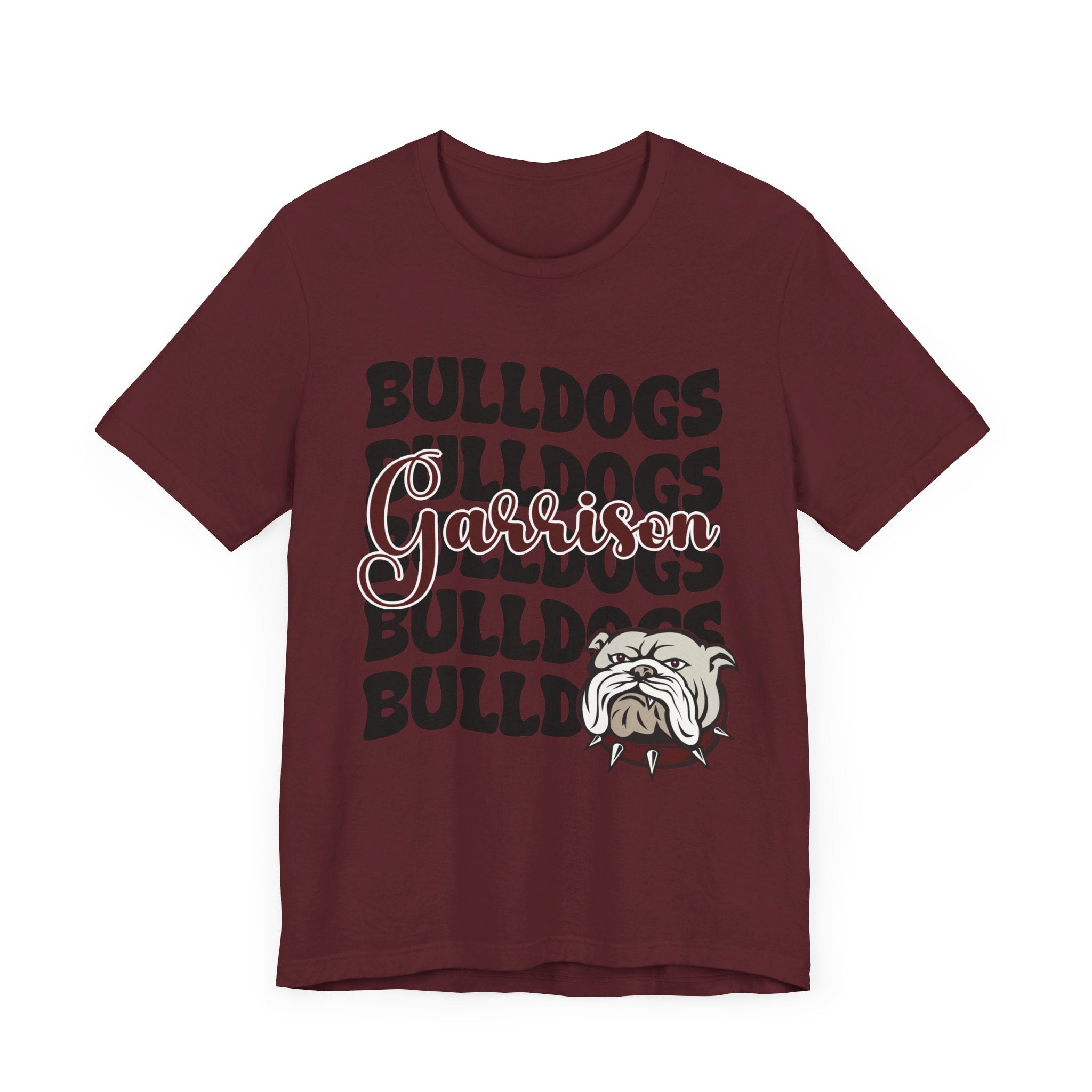 Bella+Canvas School Spirit Tshirt | GARRISON BULLDOGS STACKED