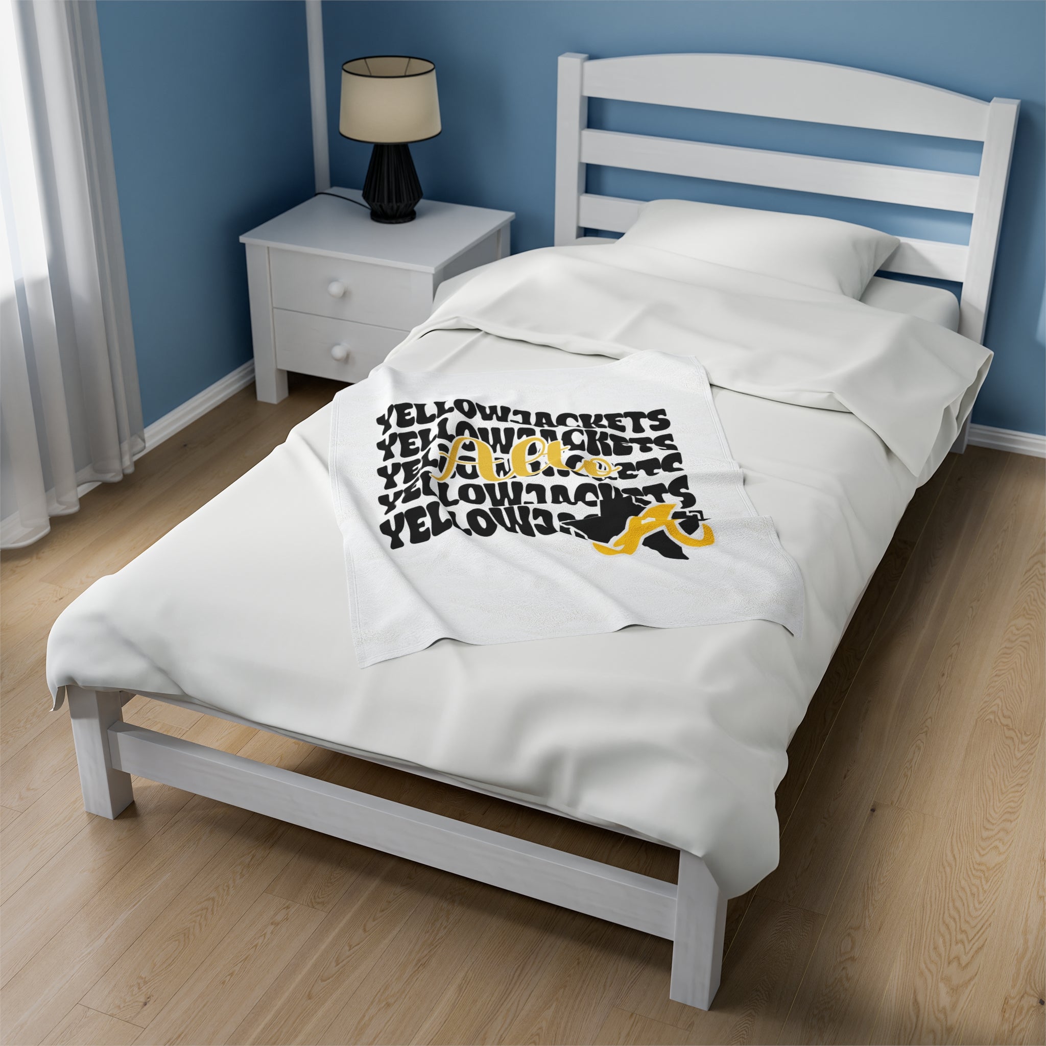 SCHOOL SPIRIT BLANKET | STACKED ALTO YELLOWJACKETS