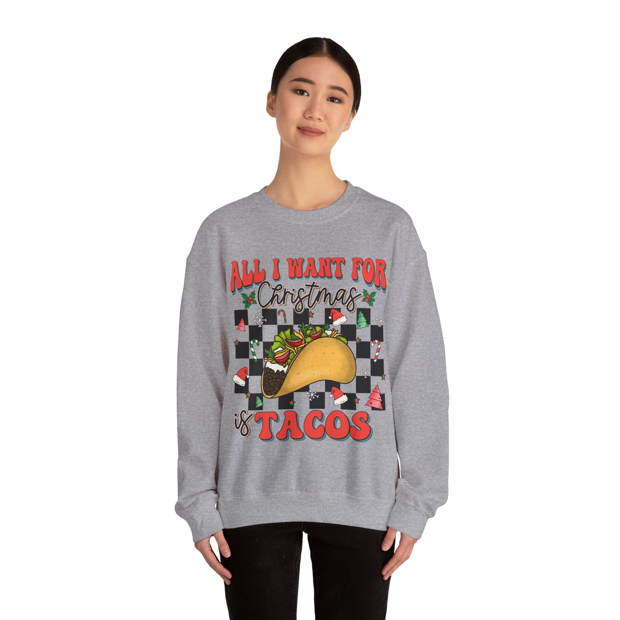 Gildan Fun Christmas Taco Sweatshirt - Unisex Heavy Blend™ Crewneck