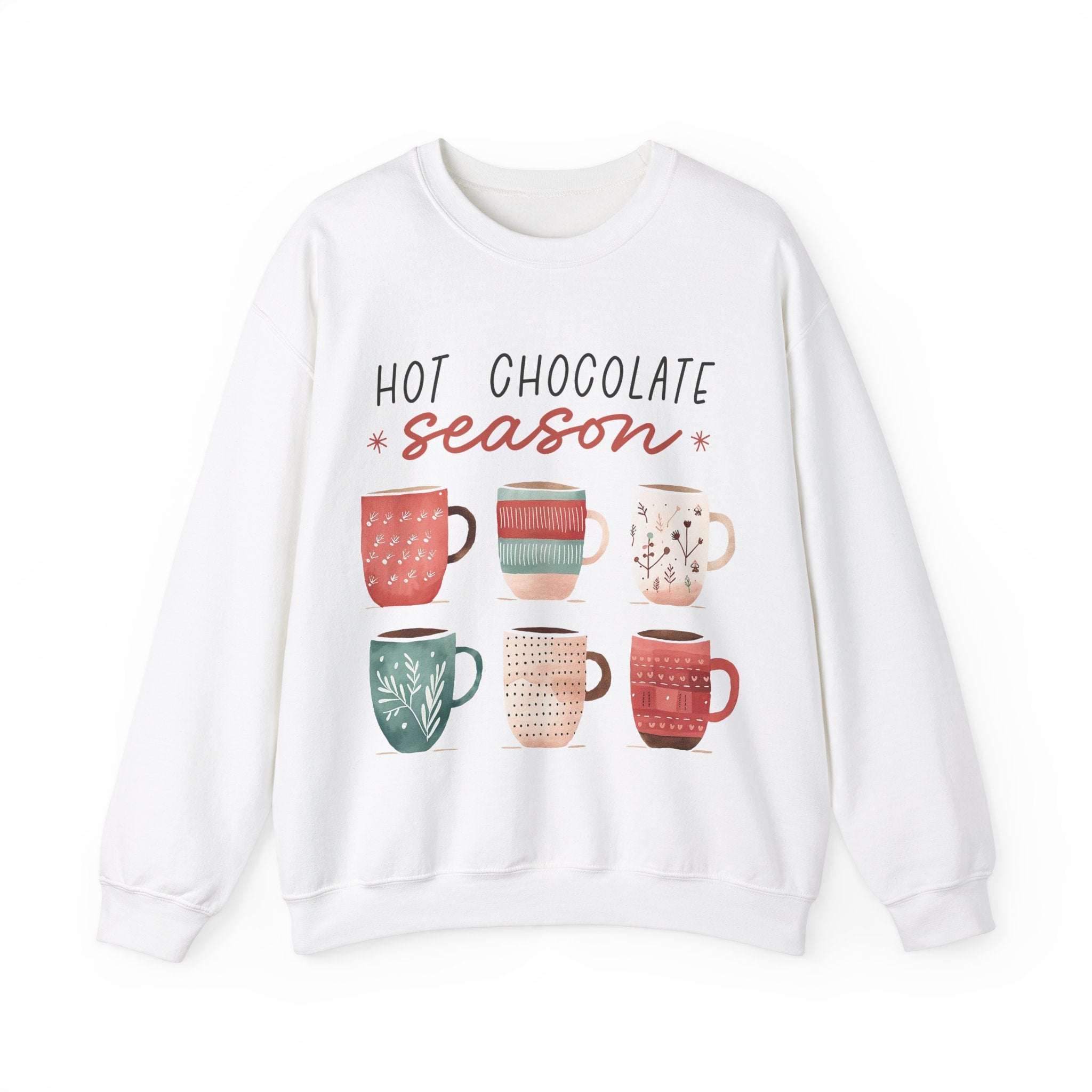 Gildan Hot Chocolate Season Crewneck Sweatshirt - Cozy Unisex Winter Apparel