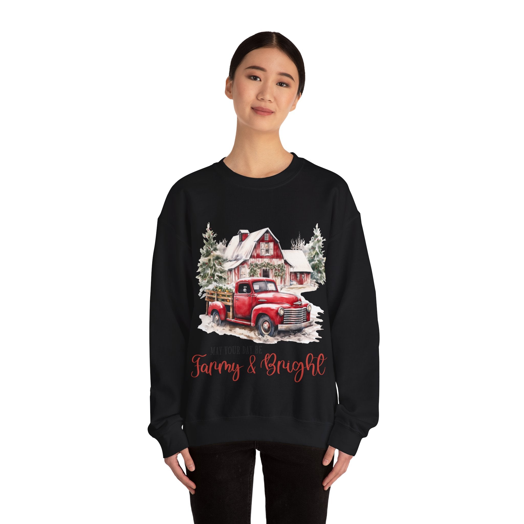 Gildan Cozy Holiday Sweatshirt - 'May Your Day Be Merry & Bright'