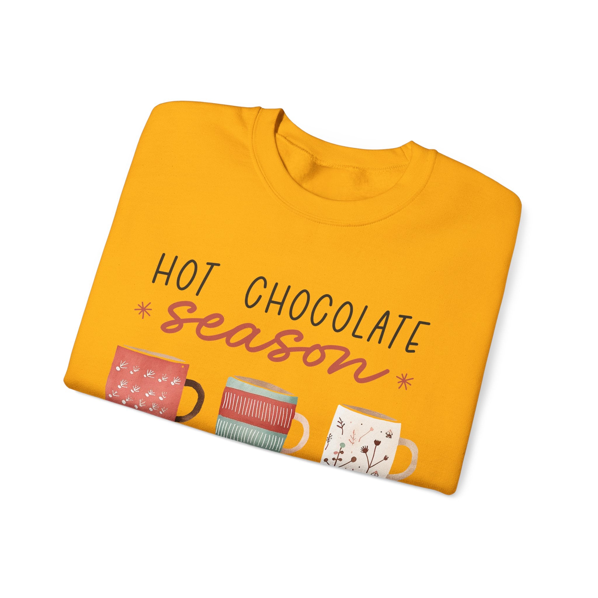 Gildan Hot Chocolate Season Crewneck Sweatshirt - Cozy Unisex Winter Apparel