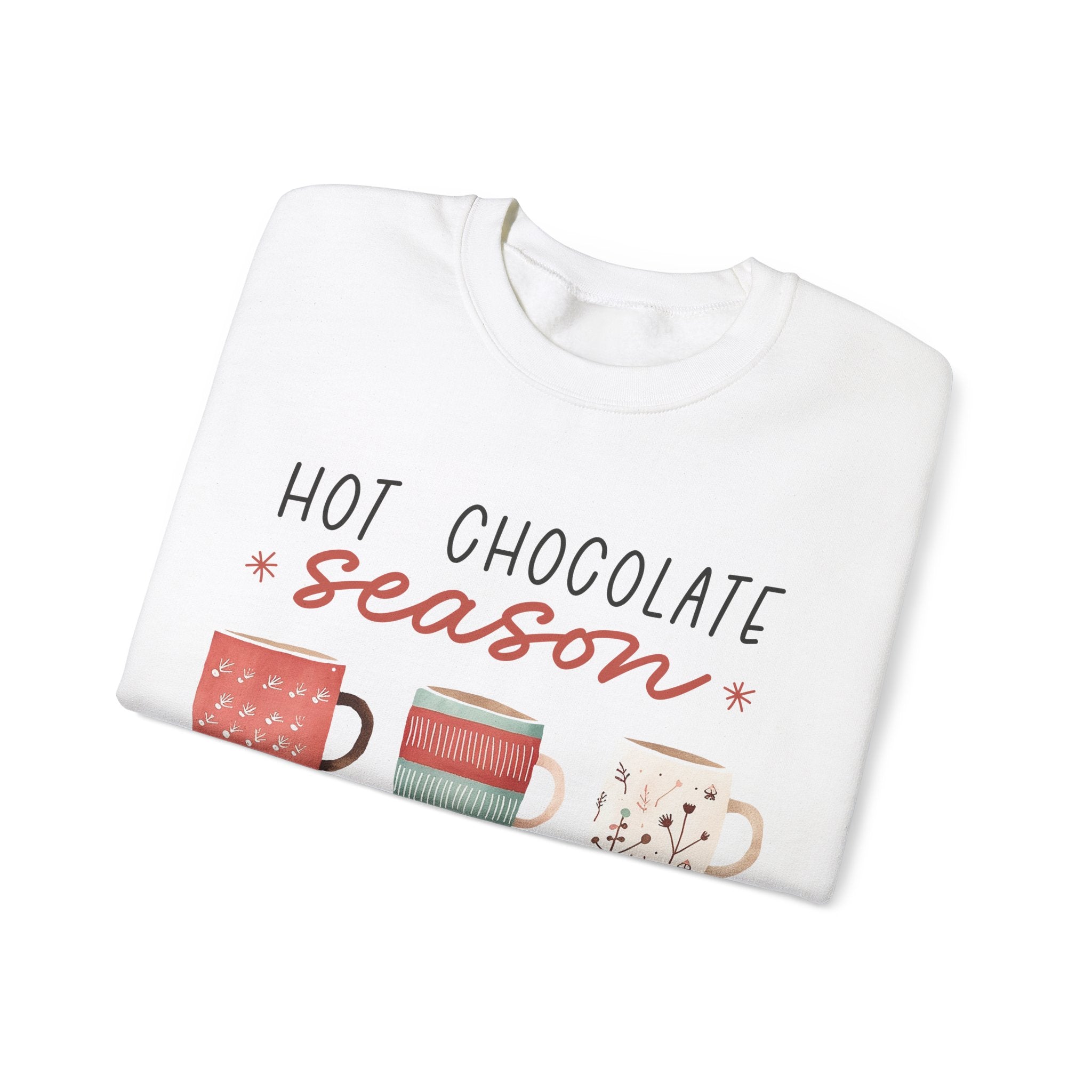 Gildan Hot Chocolate Season Crewneck Sweatshirt - Cozy Unisex Winter Apparel