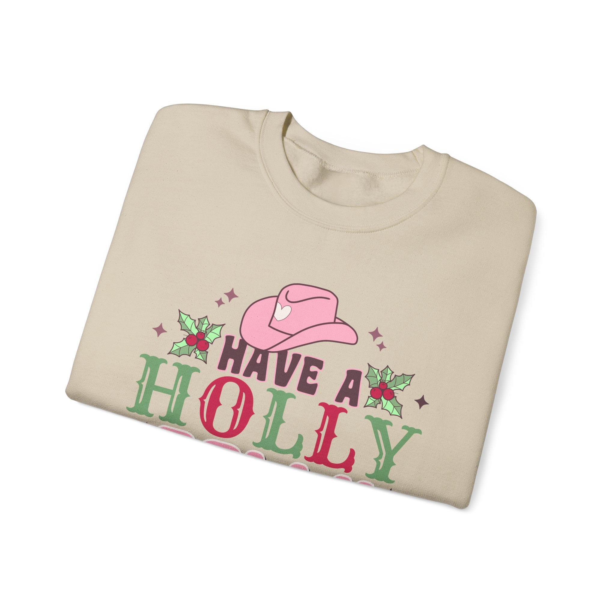 Gildan Have a Holly Dolly Christmas Sweatshirt - Unisex Heavy Blend Crewneck