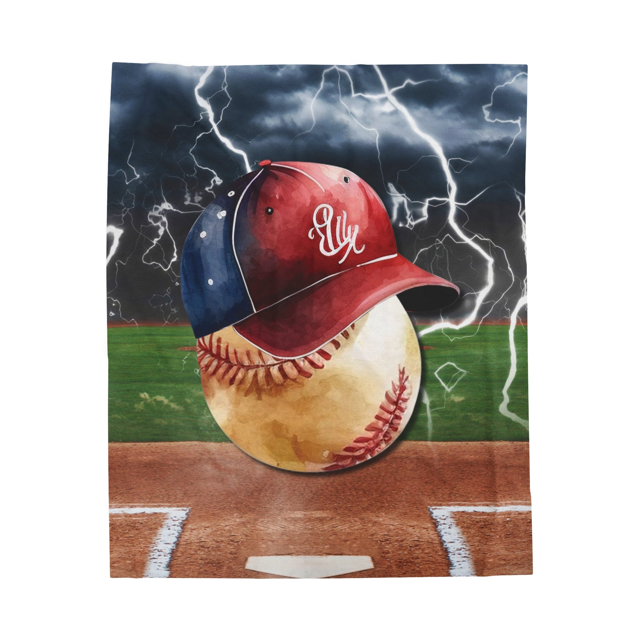 Velveteen Plush Blanket | ELECTRIC BASEBALL