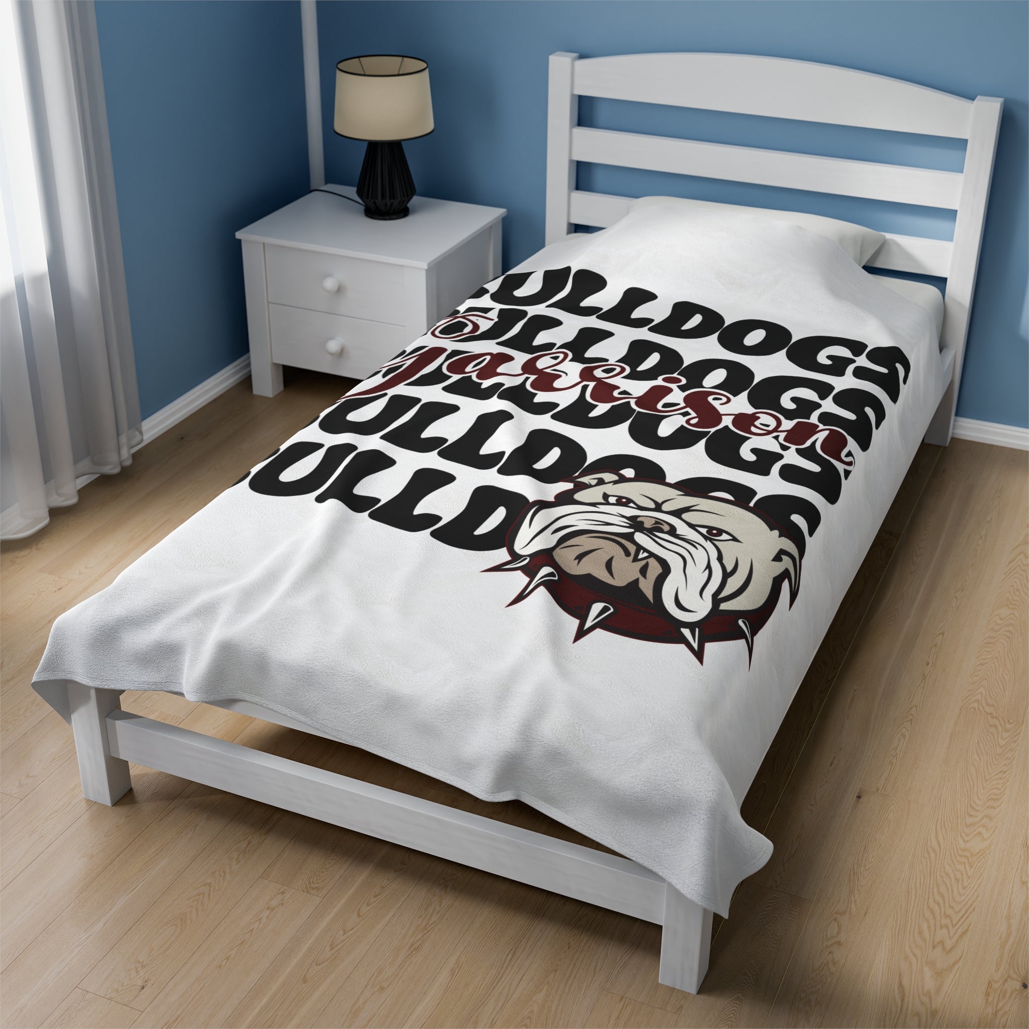 SCHOOL SPIRIT BLANKET | STACKED GARRISON BULLDOGS