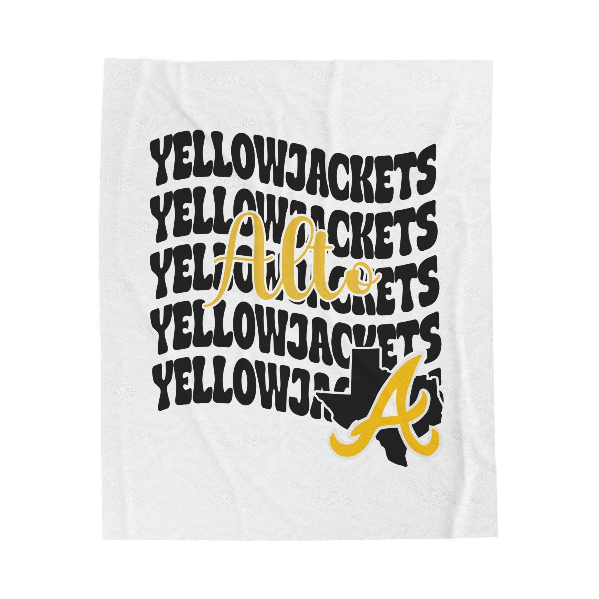 SCHOOL SPIRIT BLANKET | STACKED ALTO YELLOWJACKETS