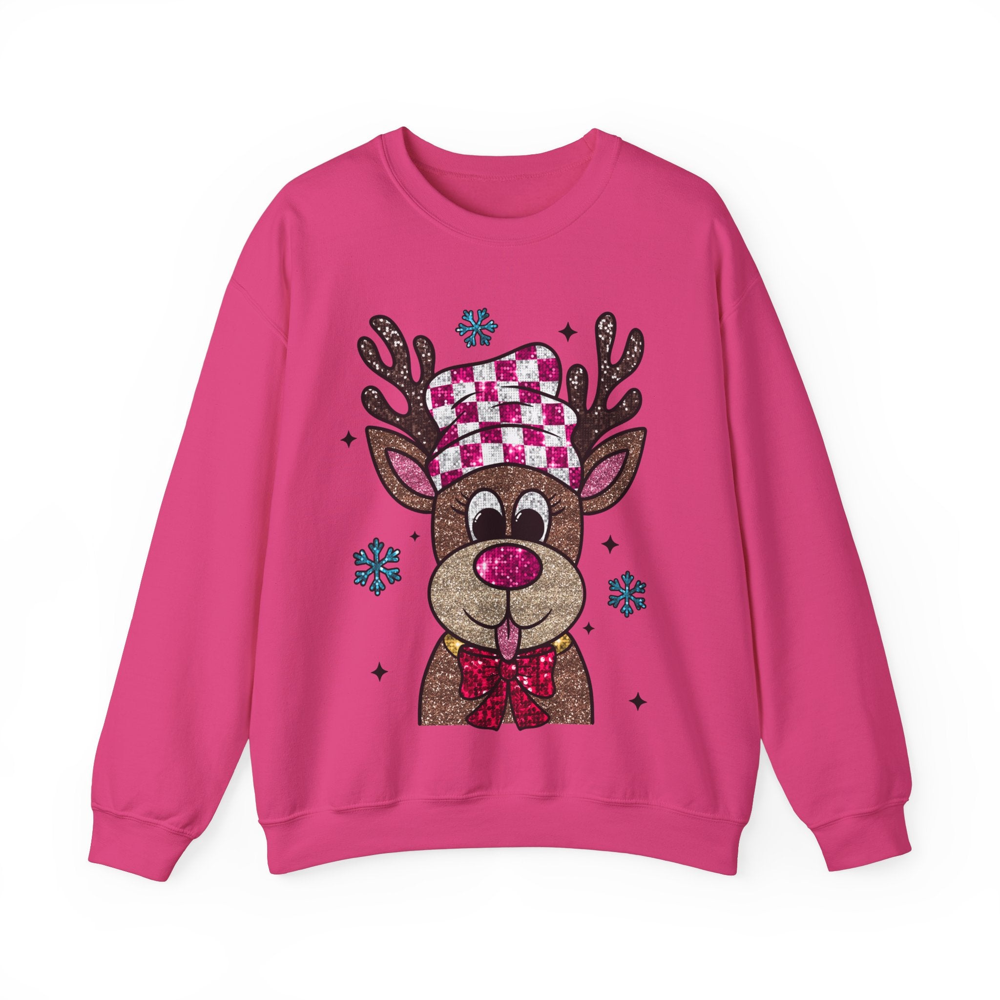 Gildan Cozy Rudolph Christmas Crewneck Sweatshirt