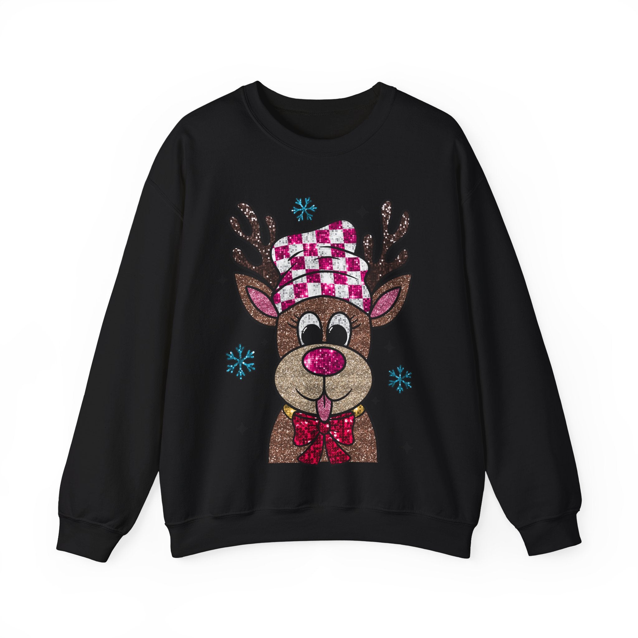 Gildan Cozy Rudolph Christmas Crewneck Sweatshirt