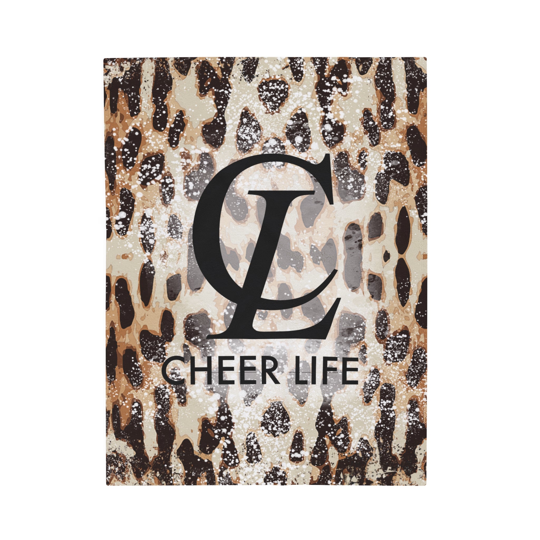 Velveteen Plush Blanket _ LEOPARD CHEER LIFE