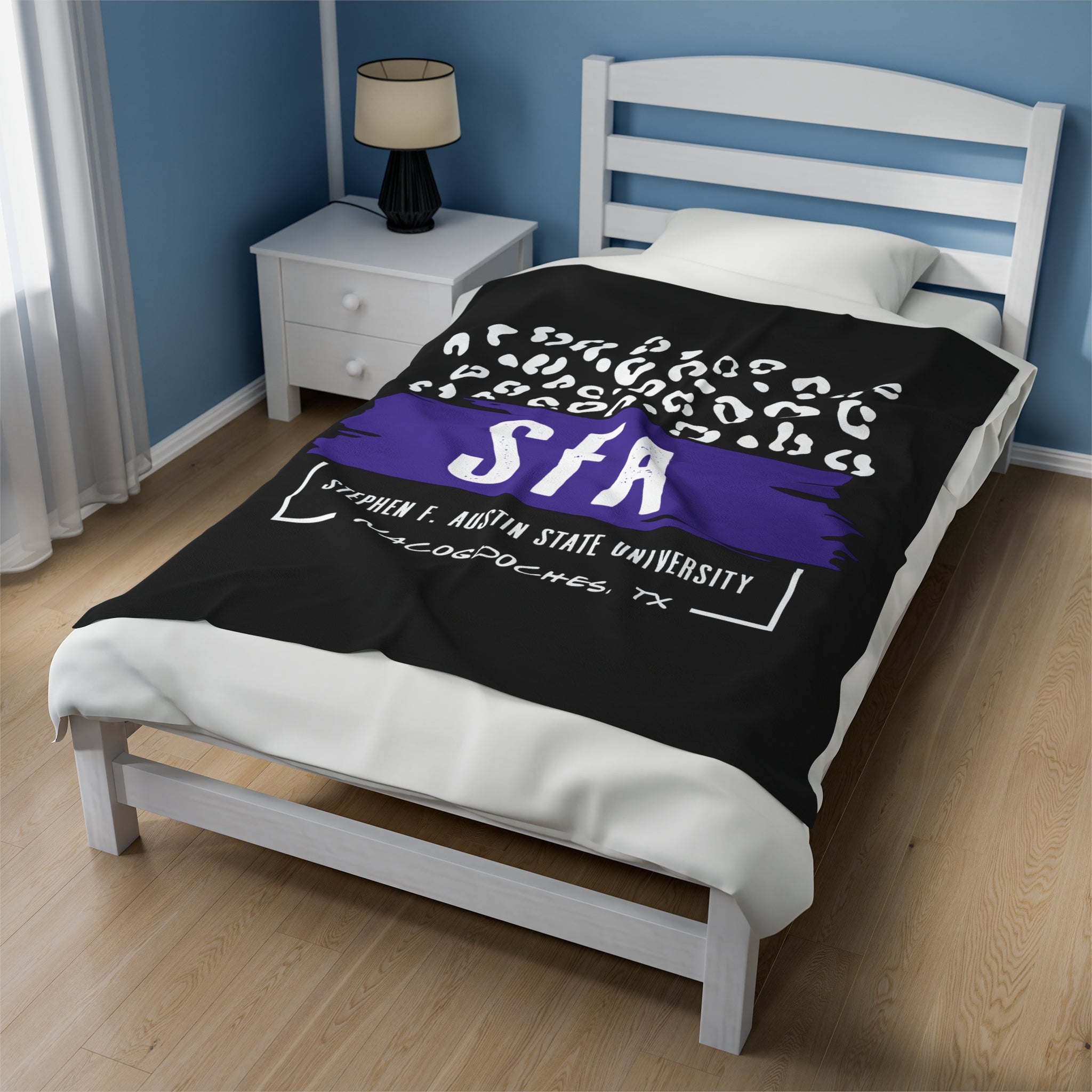 Stephen F. Austin State University Blanket | LEOPARD FRAME | SFA