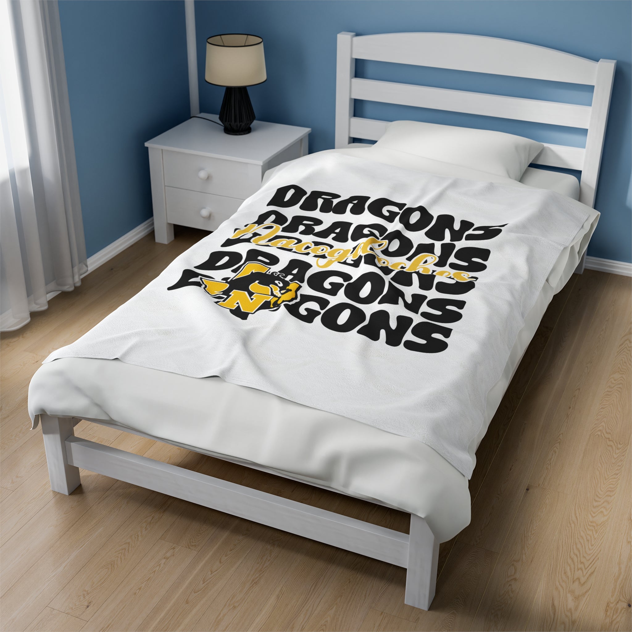 SCHOOL SPIRIT BLANKET | STACKED NACOGDOCHES DRAGONS