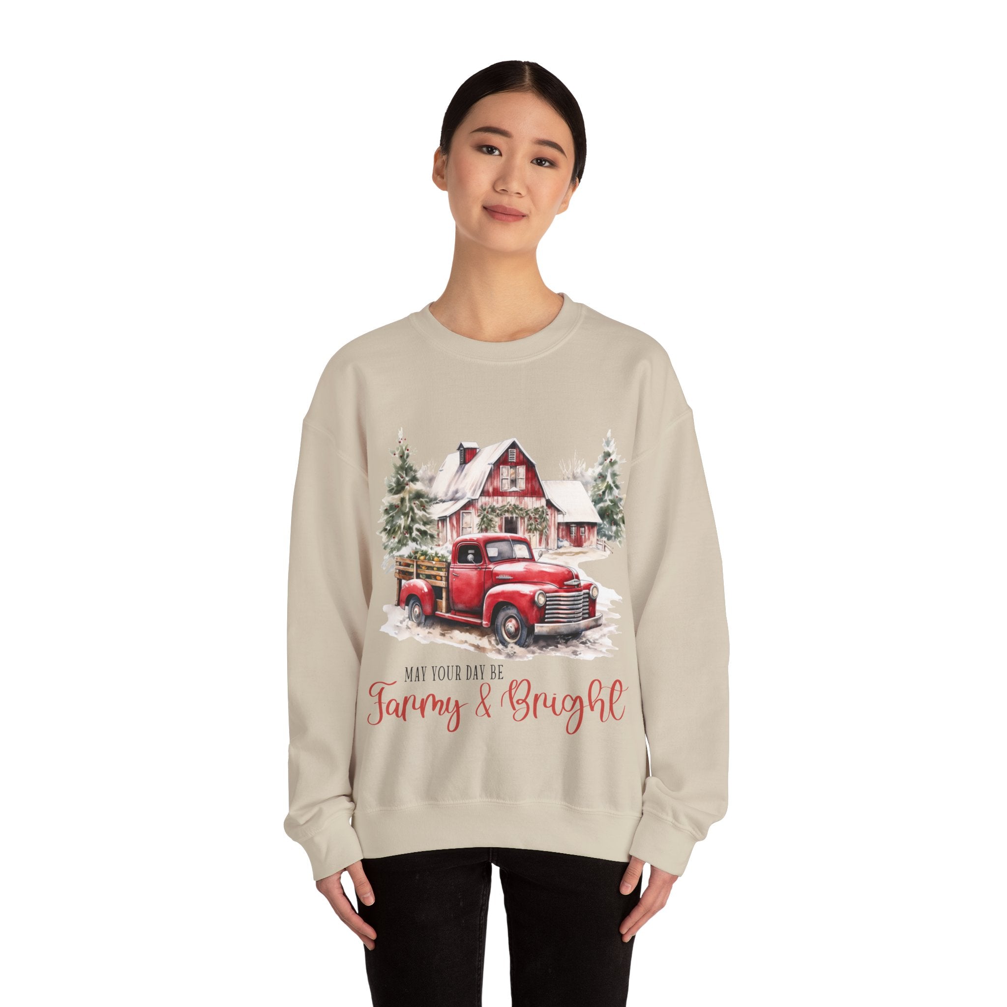 Gildan Cozy Holiday Sweatshirt - 'May Your Day Be Merry & Bright'