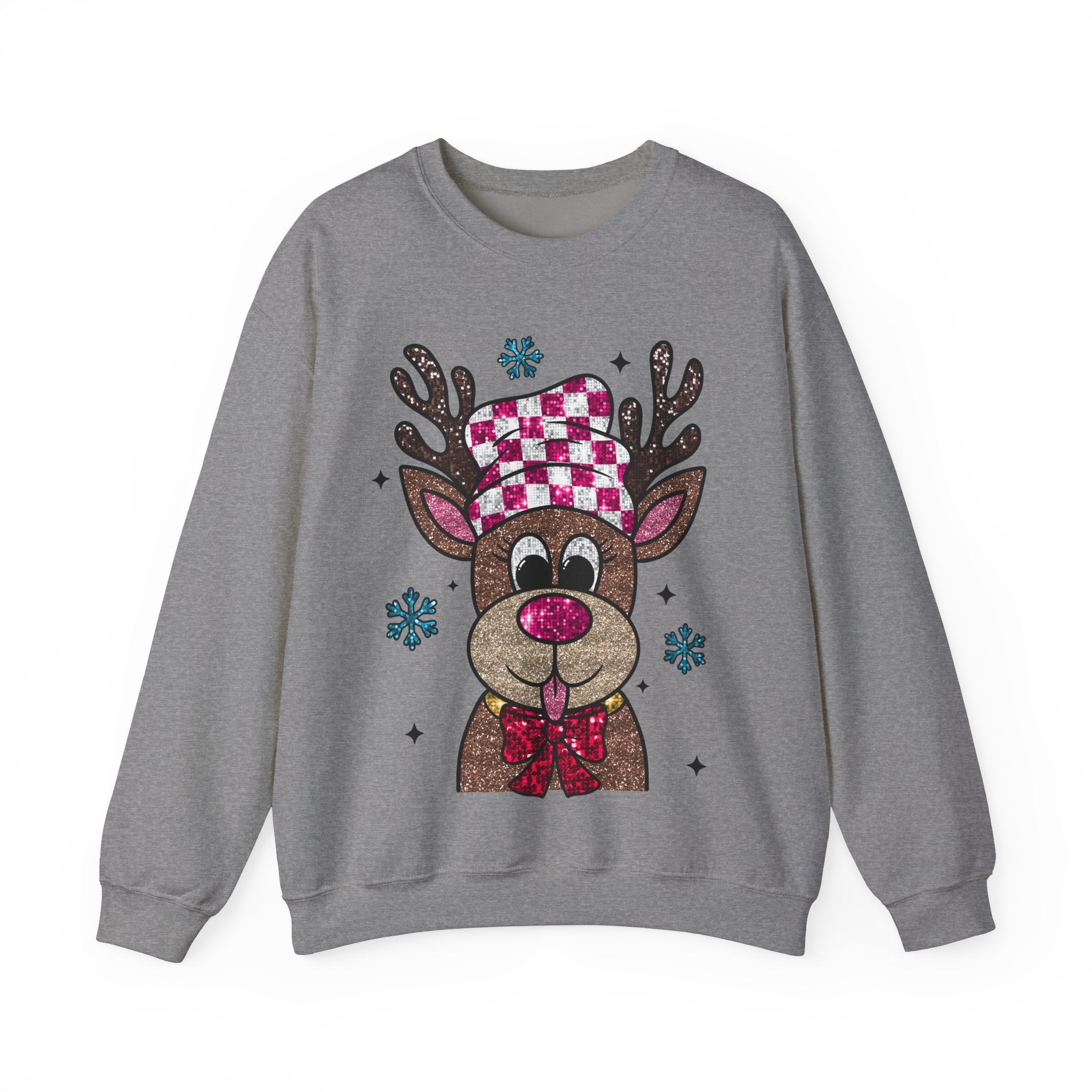 Gildan Cozy Rudolph Christmas Crewneck Sweatshirt