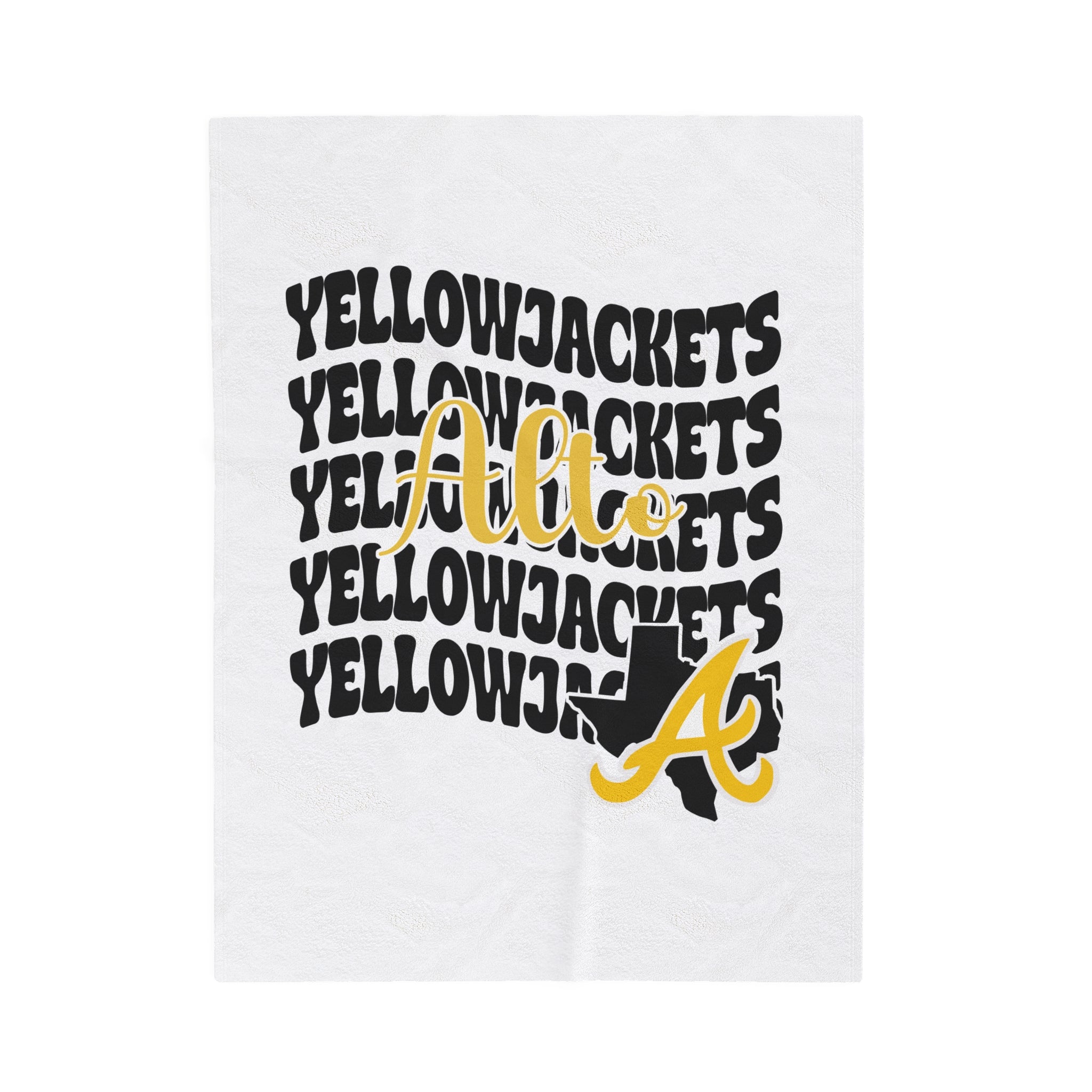 SCHOOL SPIRIT BLANKET | STACKED ALTO YELLOWJACKETS